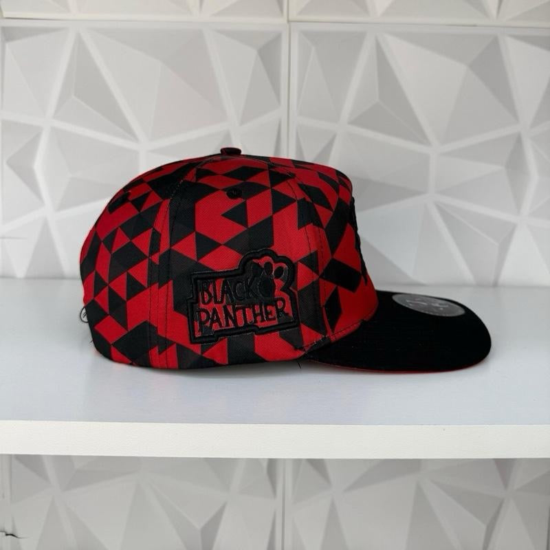 Black Panther SnapBack hat-red camo