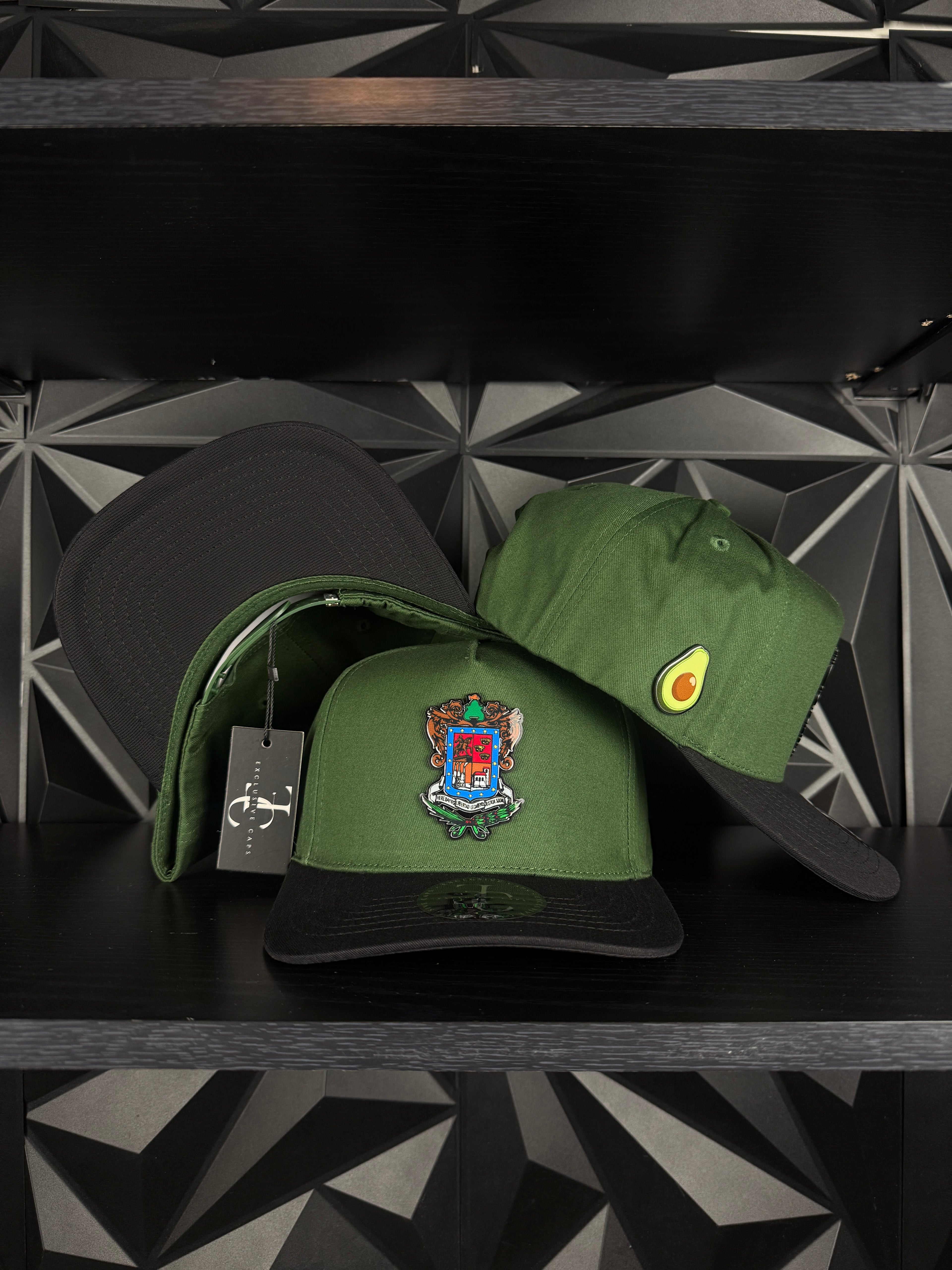 Exclusive caps escudo de Michoacán SnapBack hat-Green/black Cotton