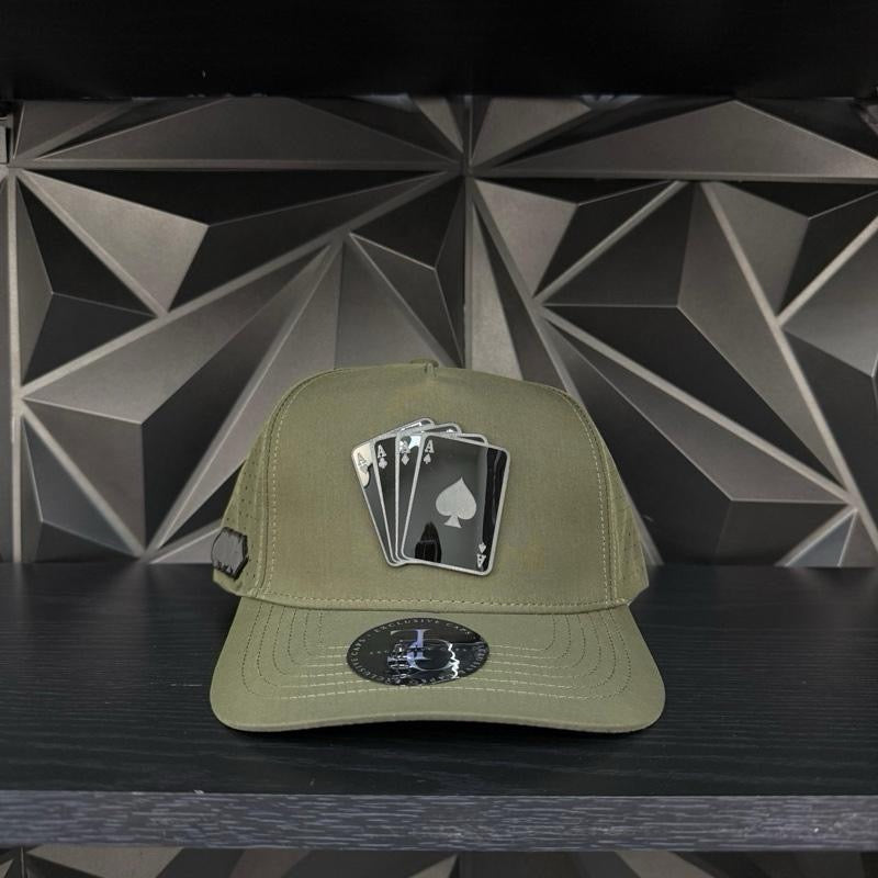 Poker plate SnapBack hat-olive Green hydro