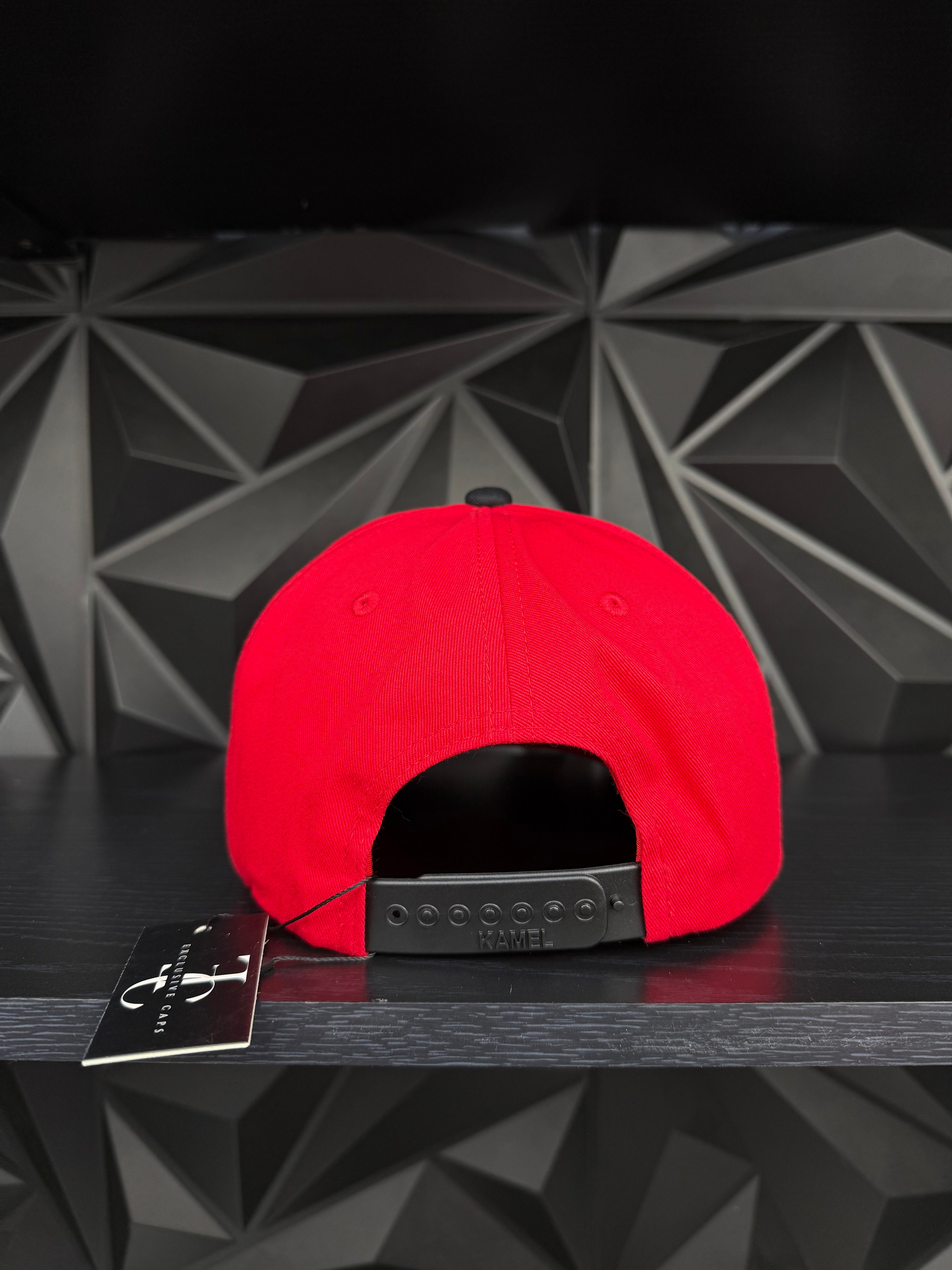 Virus plate SnapBack hat-Red/Black