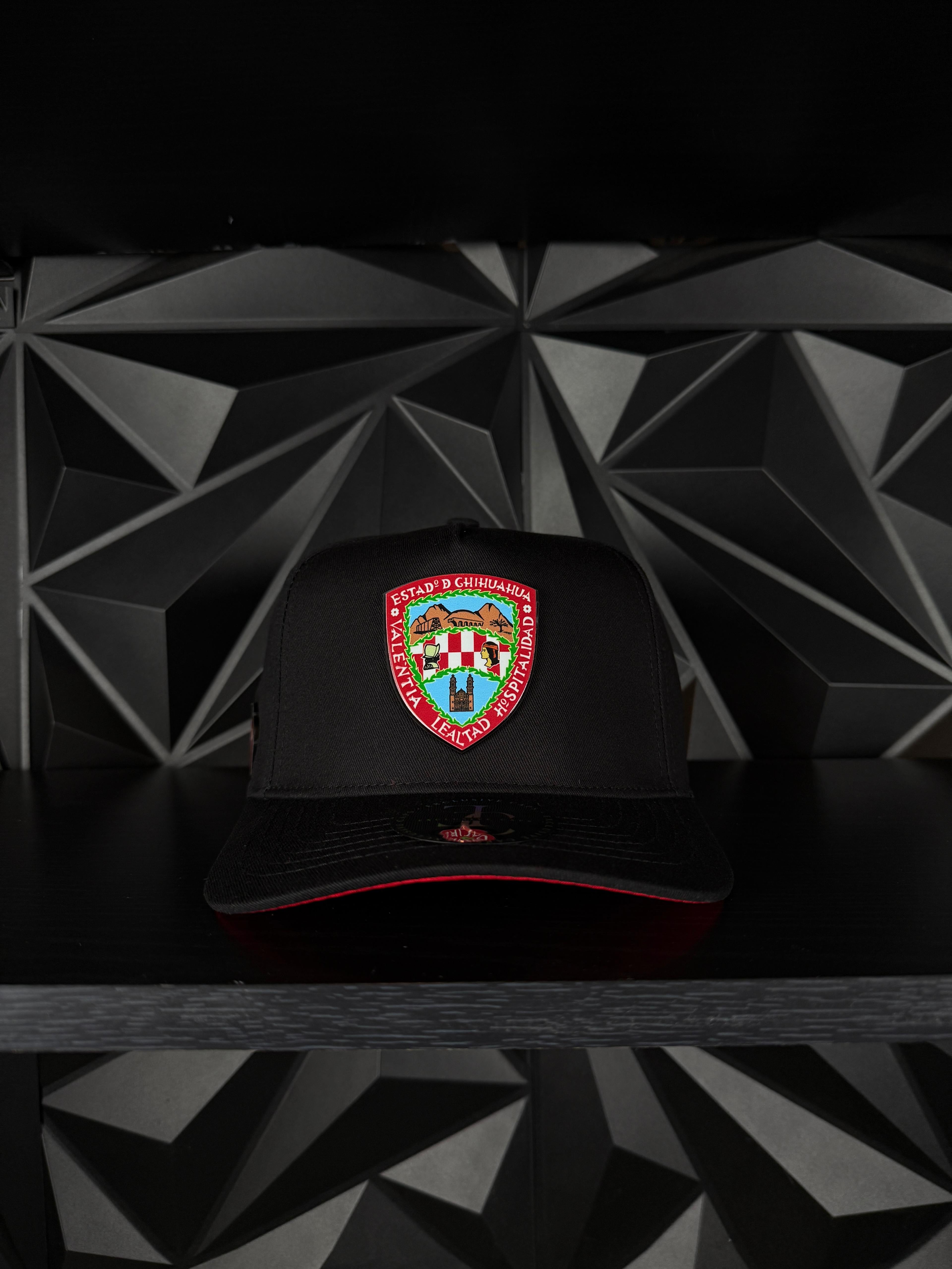 Exclusive caps Escudo de chihuahua SnapBack hat-Black/Red Cotton