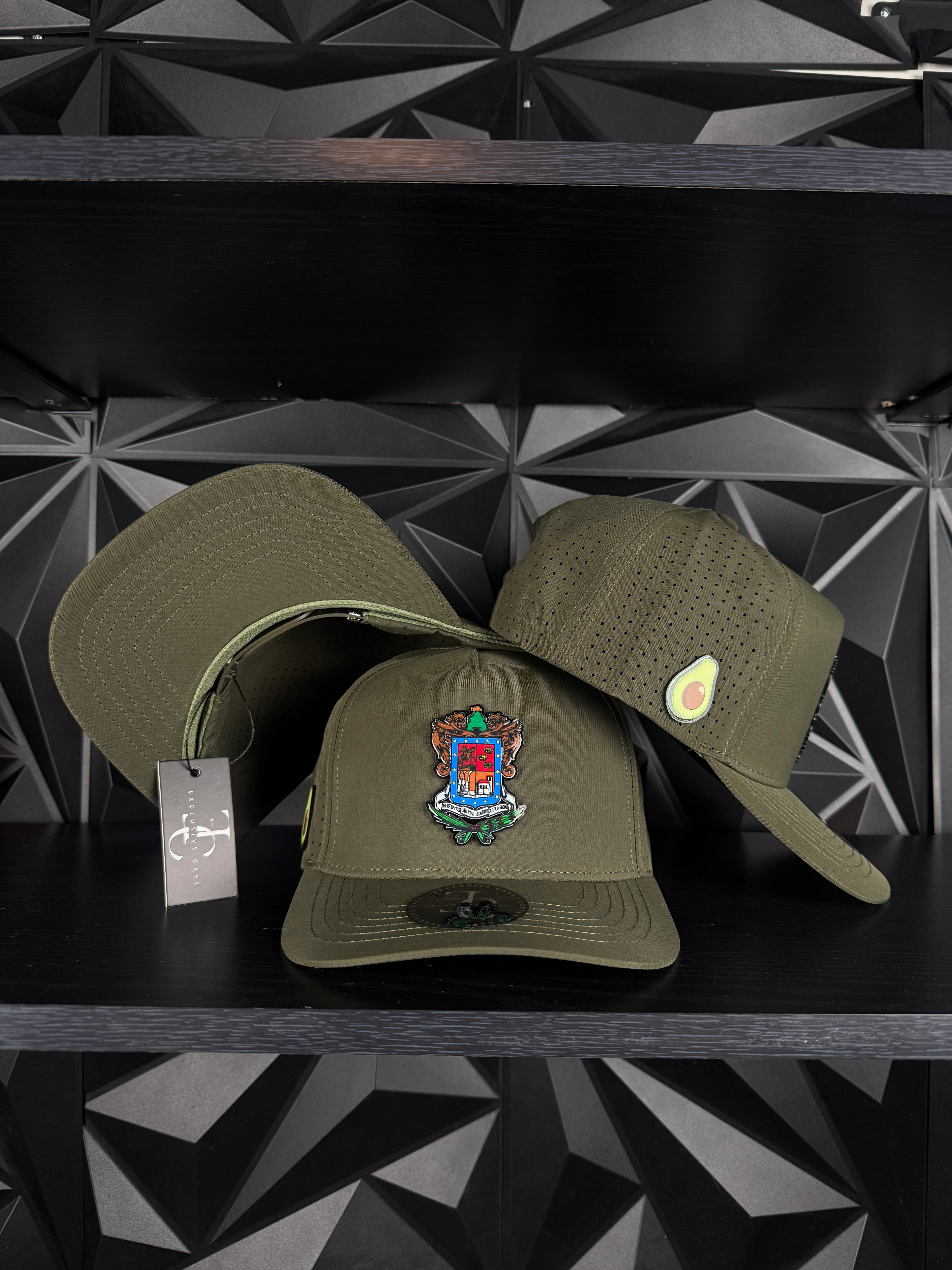 Exclusive caps escudo de Michoacán SnapBack hat-Olive green Hydro