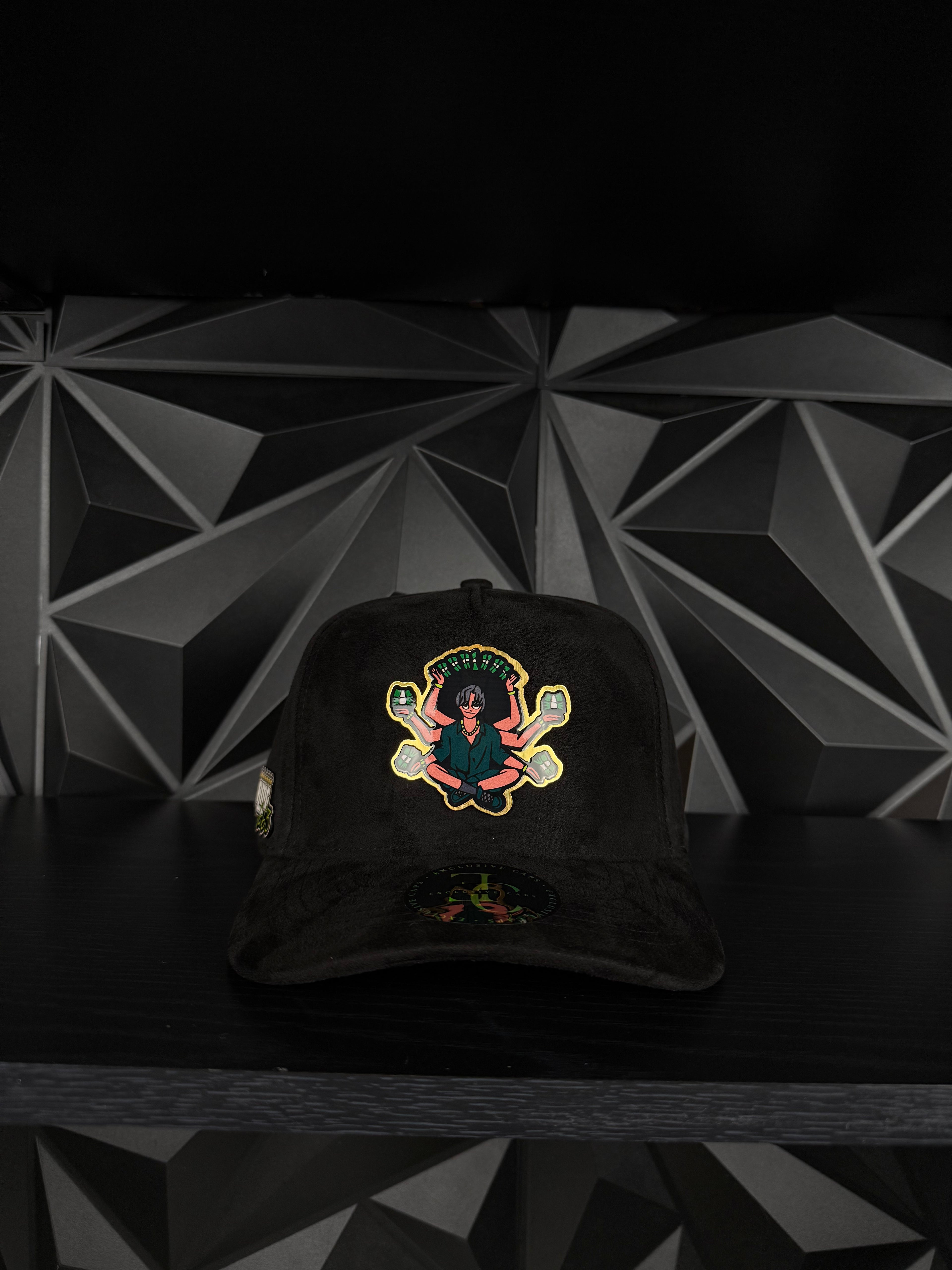 Paca de billetes SnapBack hat-black Suede