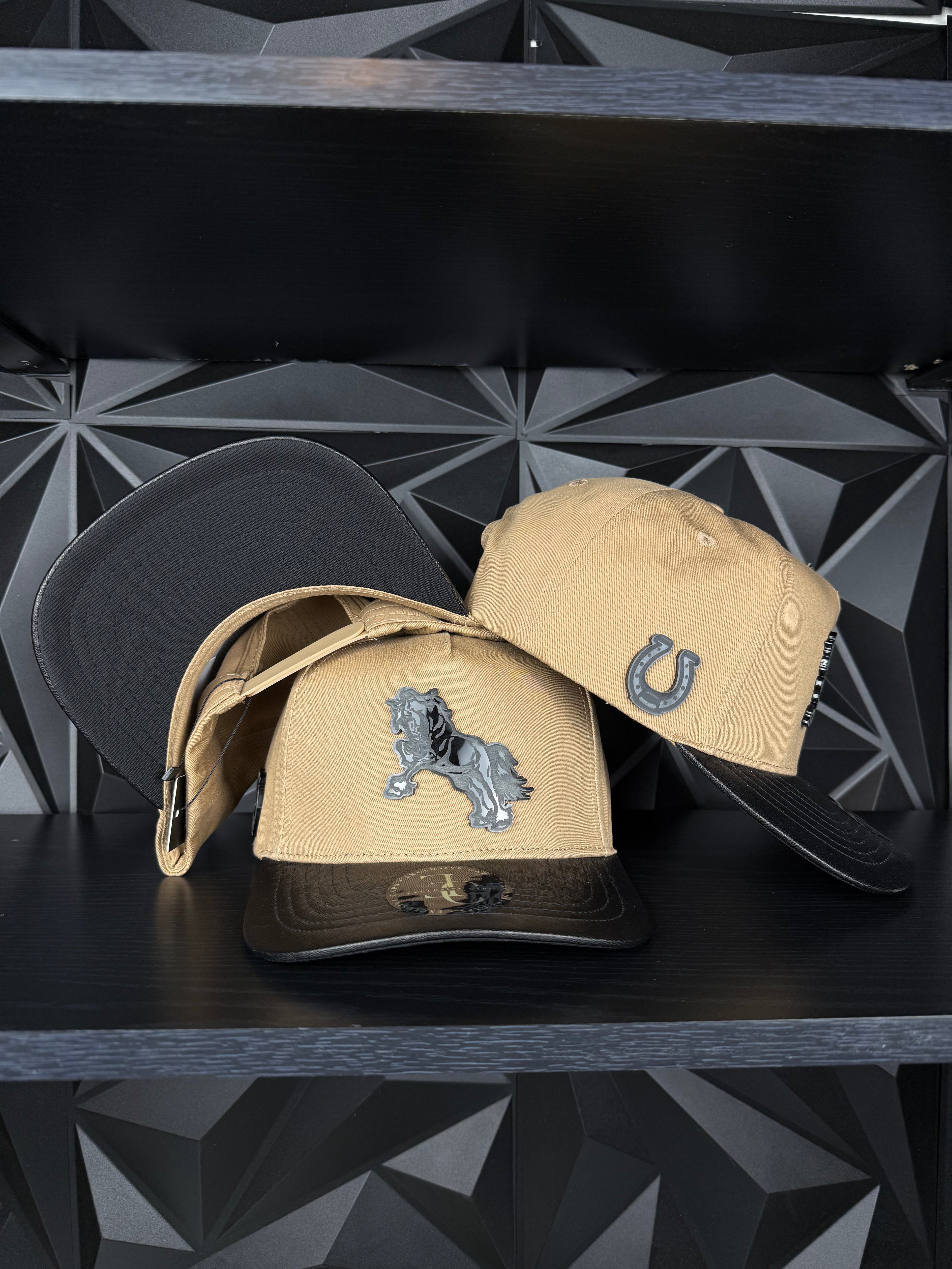 Caballo SnapBack hat-Brown/black Leather