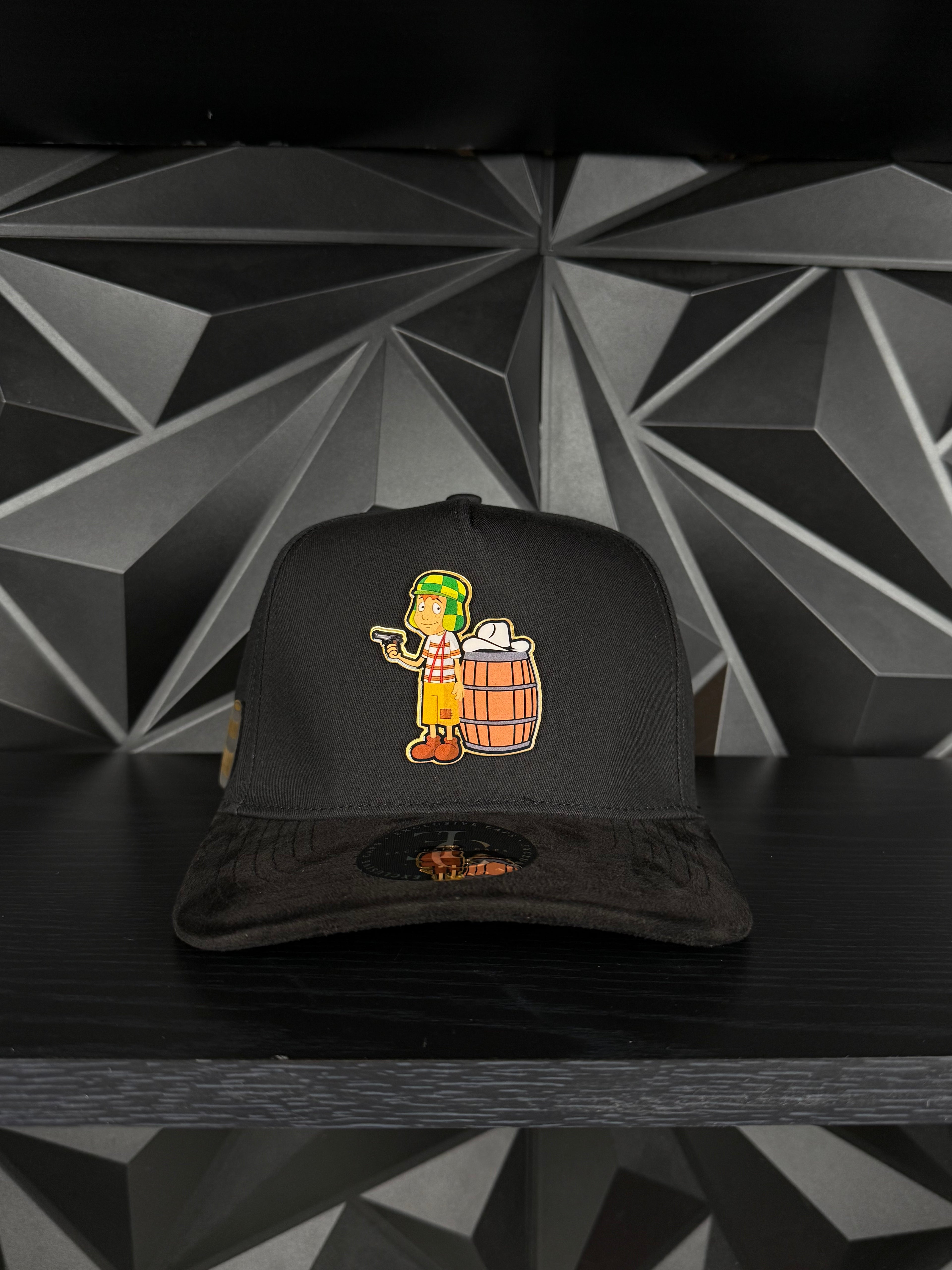 Chavo SnapBack hat-black suede visor