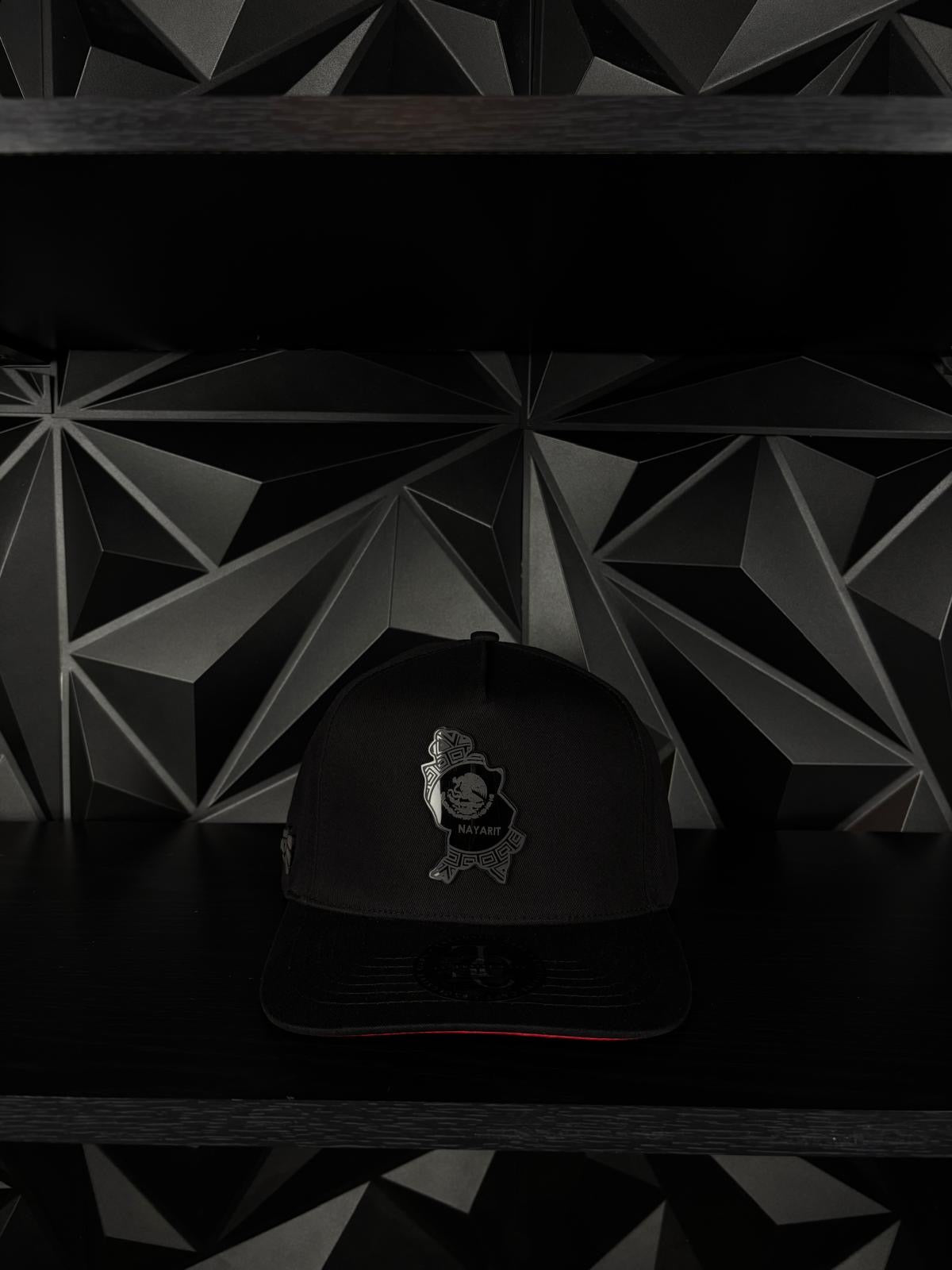 Nayarit México estado SnapBack Hat-Black/Red Visor Cotton Cap