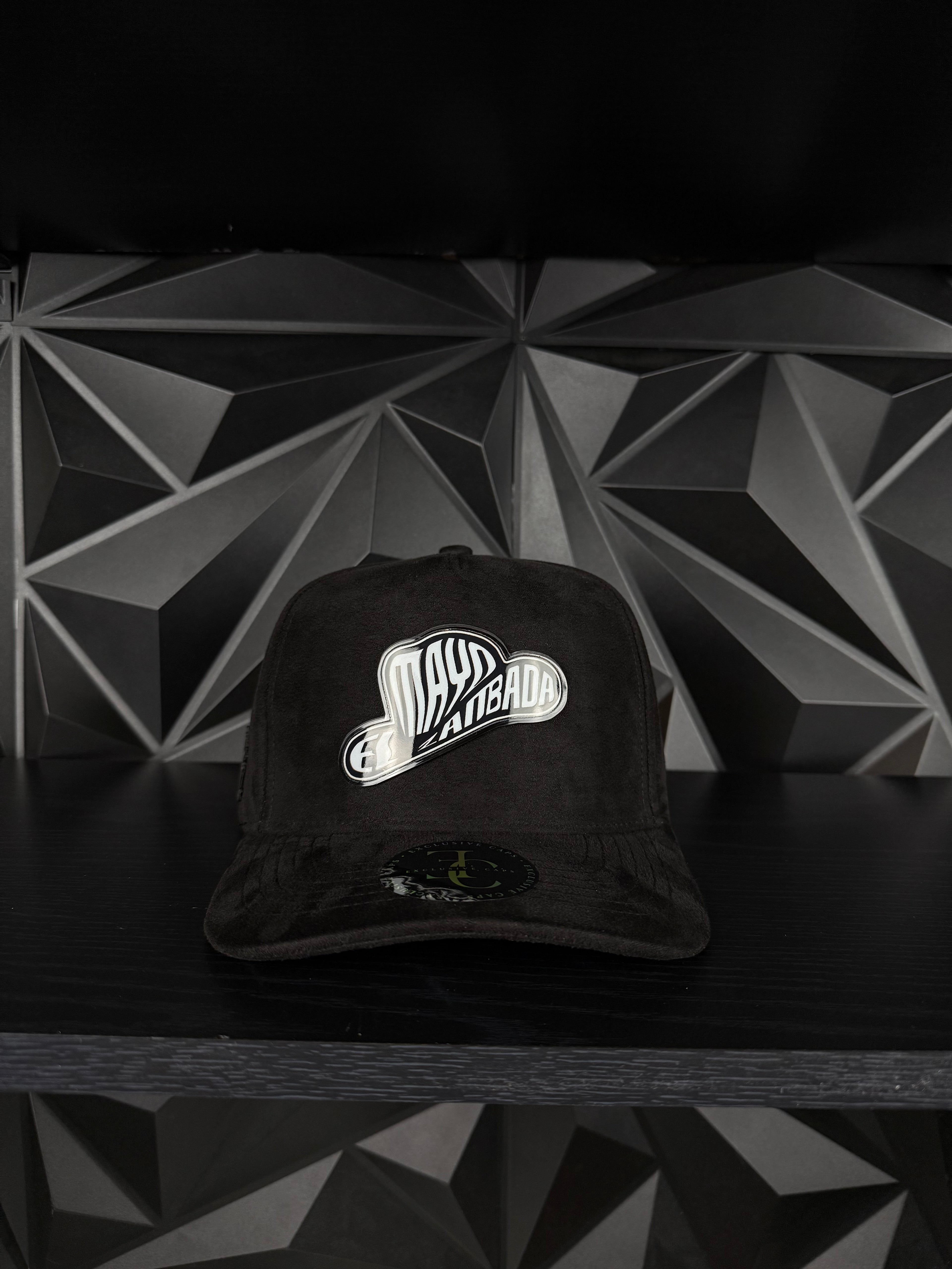 Black sombrero SnapBack hat-black suede