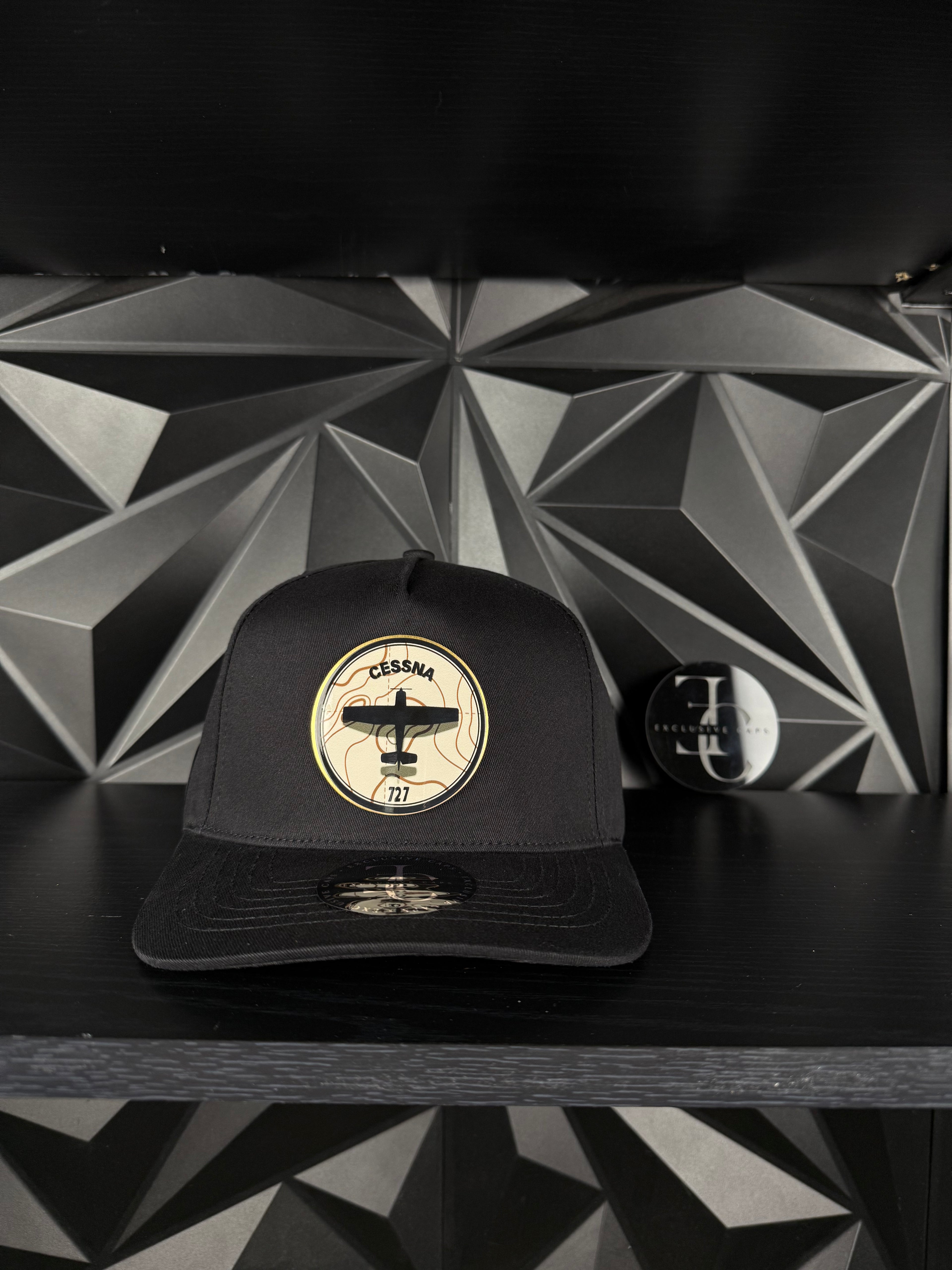 Exclusive caps Cessna 727 SnapBack hat- black