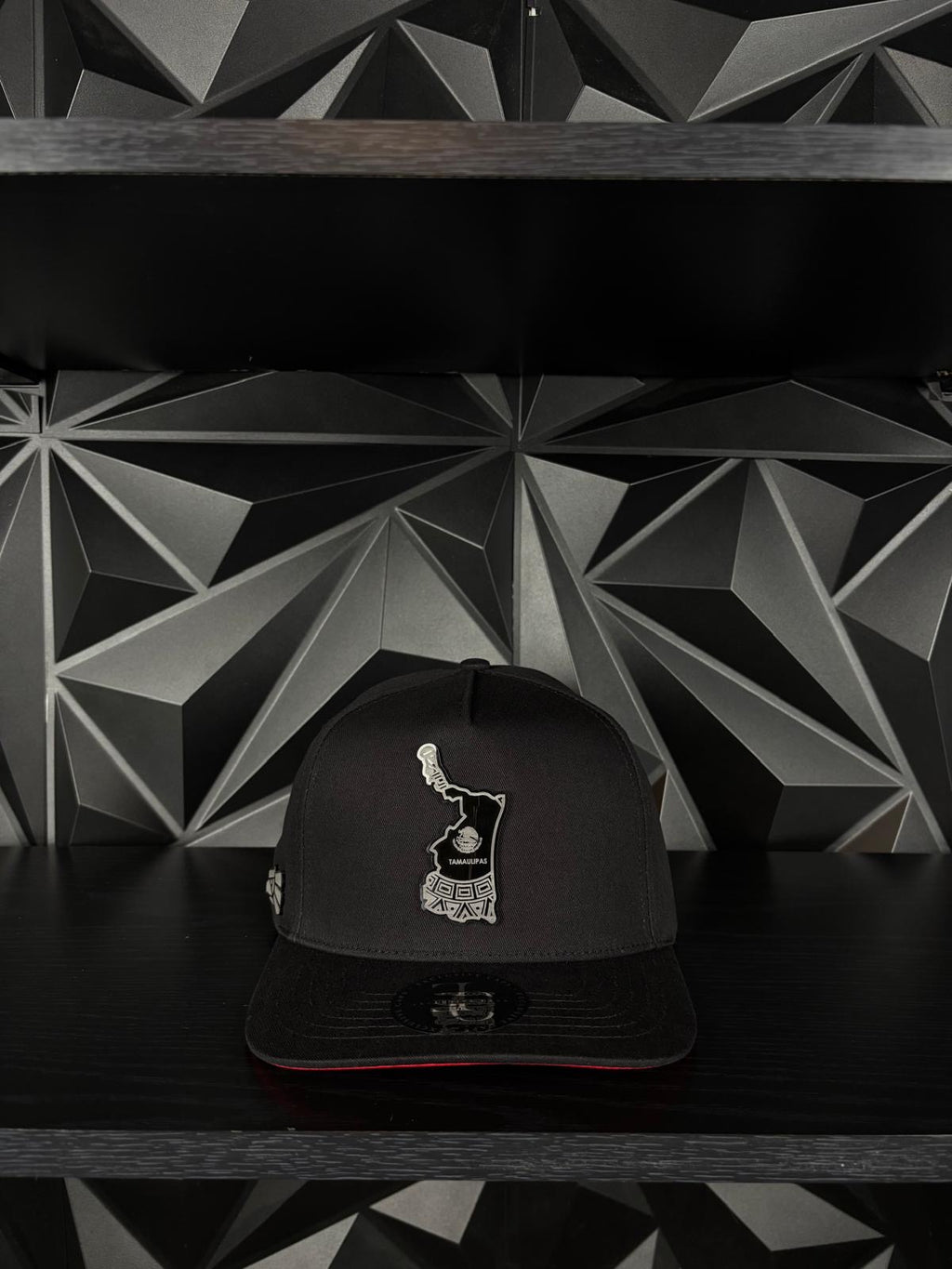 Tamaulipas México estado SnapBack Hat-Black/Red Visor Cotton Cap