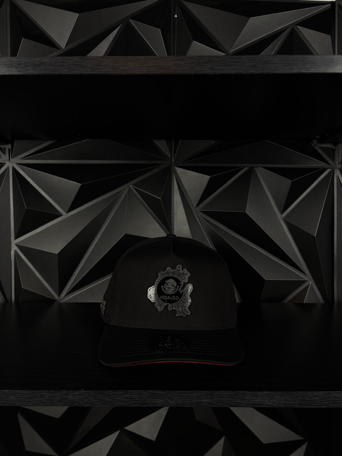 Hidalgo México estado SnapBack Hat-Black/Red Visor Cotton Cap