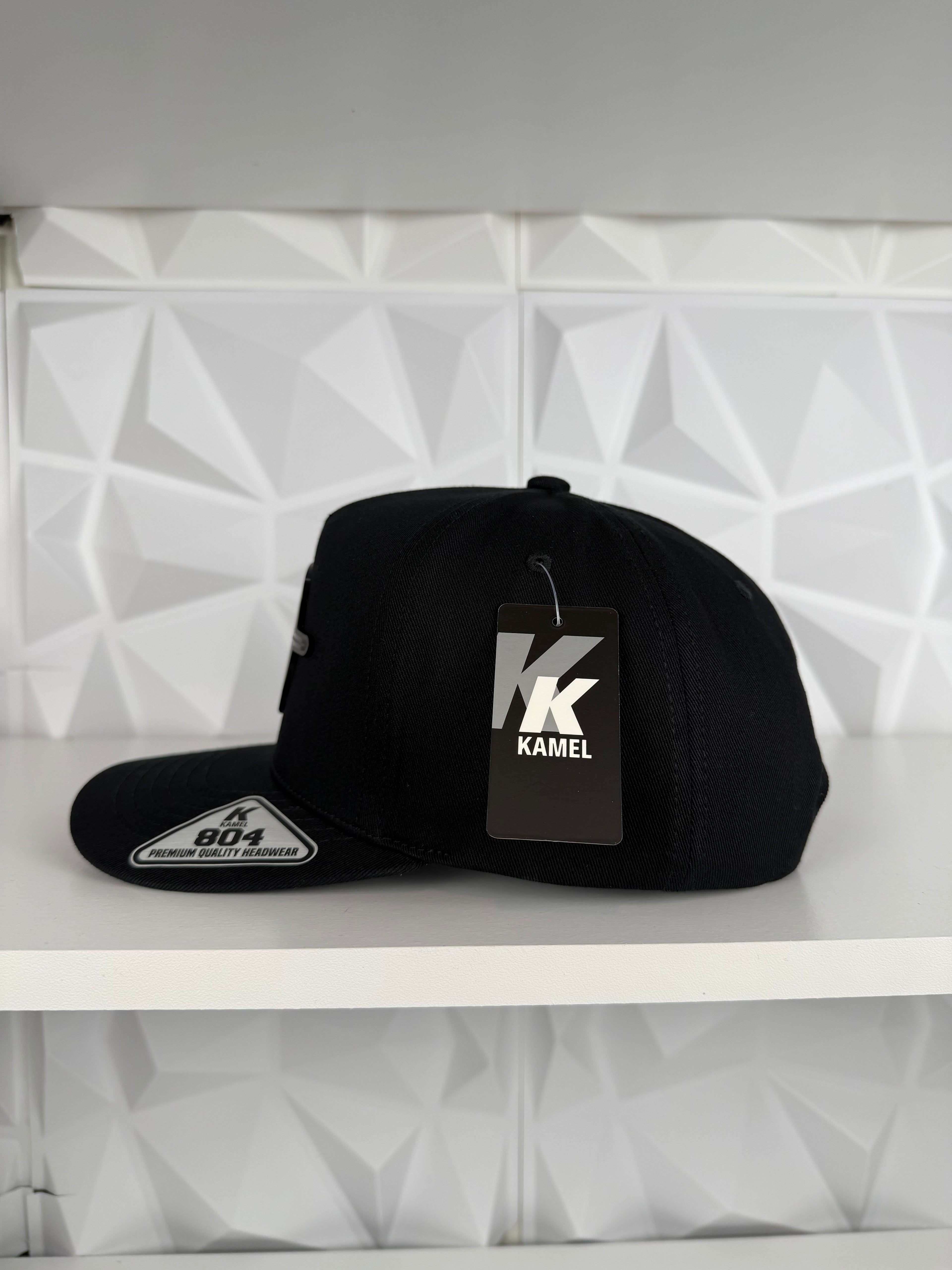 Compass plane Plate SnapBack hat-Black