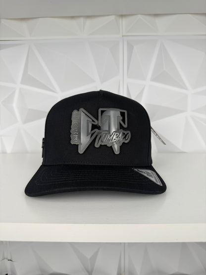 Corridos Tumbados Placa SnapBack Gorra-Negra