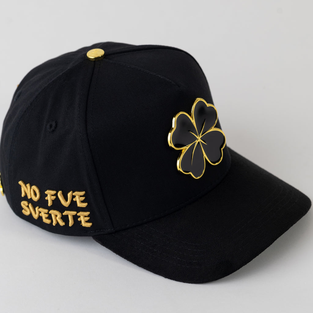 Trebol Metal Plate "No fue Suerte" Snapback Cotton Cap/Suede Visor- Outlaw Hats