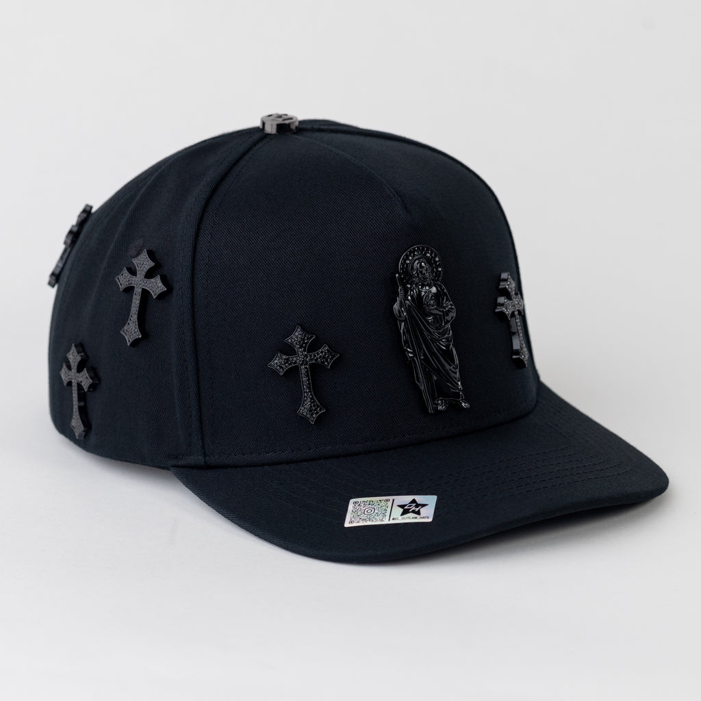 SAN JUDAS - THE SAINT - BLACK CROSS - OUTLAW HATS
