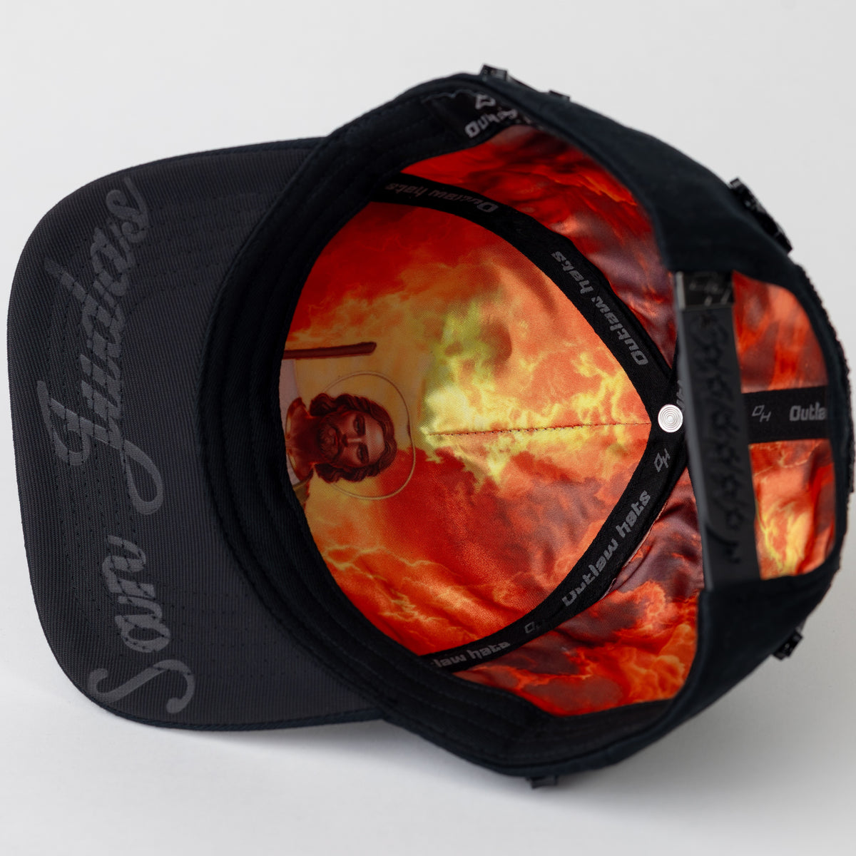 SAN JUDAS - THE SAINT - BLACK CROSS - OUTLAW HATS