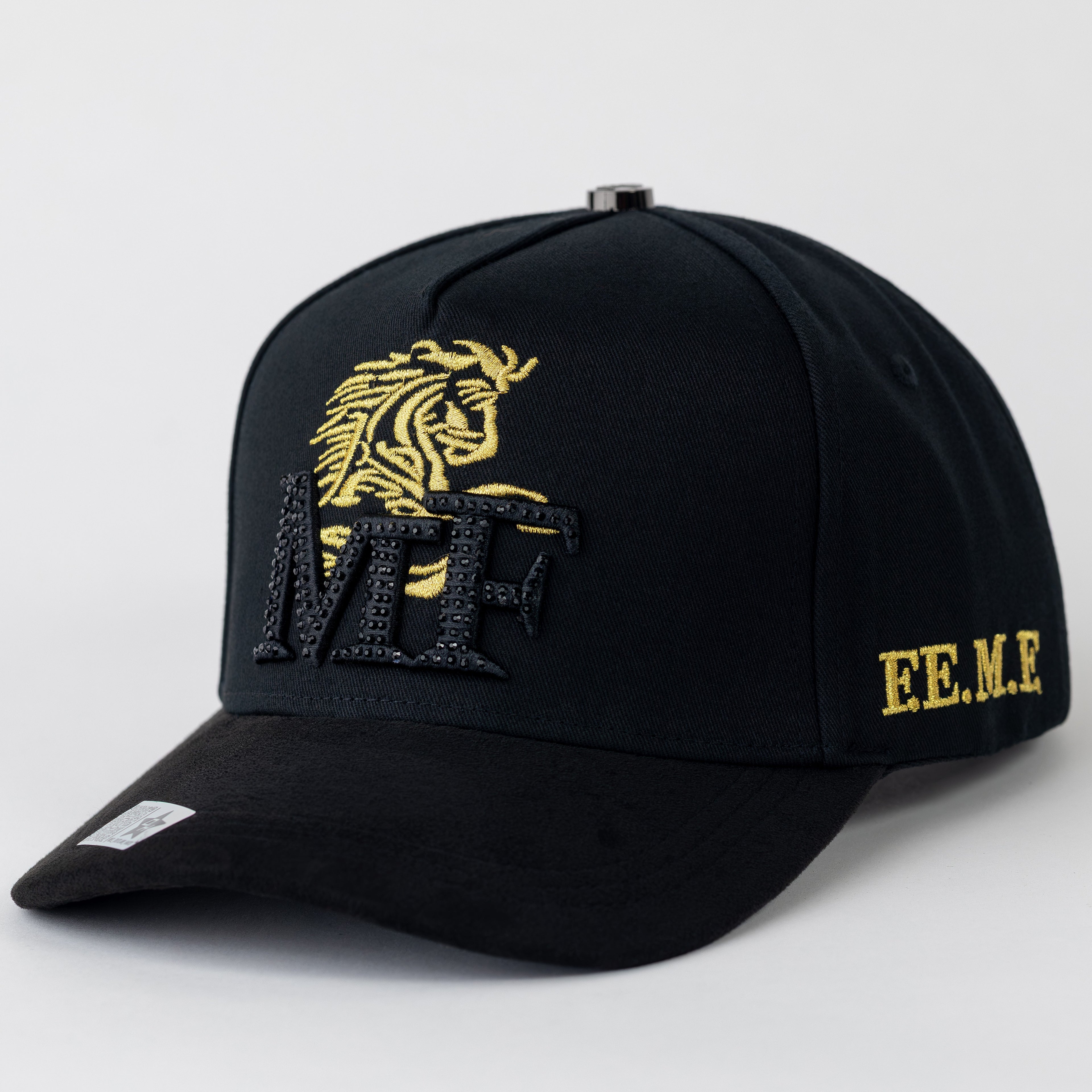 MF Black Cotton Cap/Suede Visor Snapback-Outlaw Hats