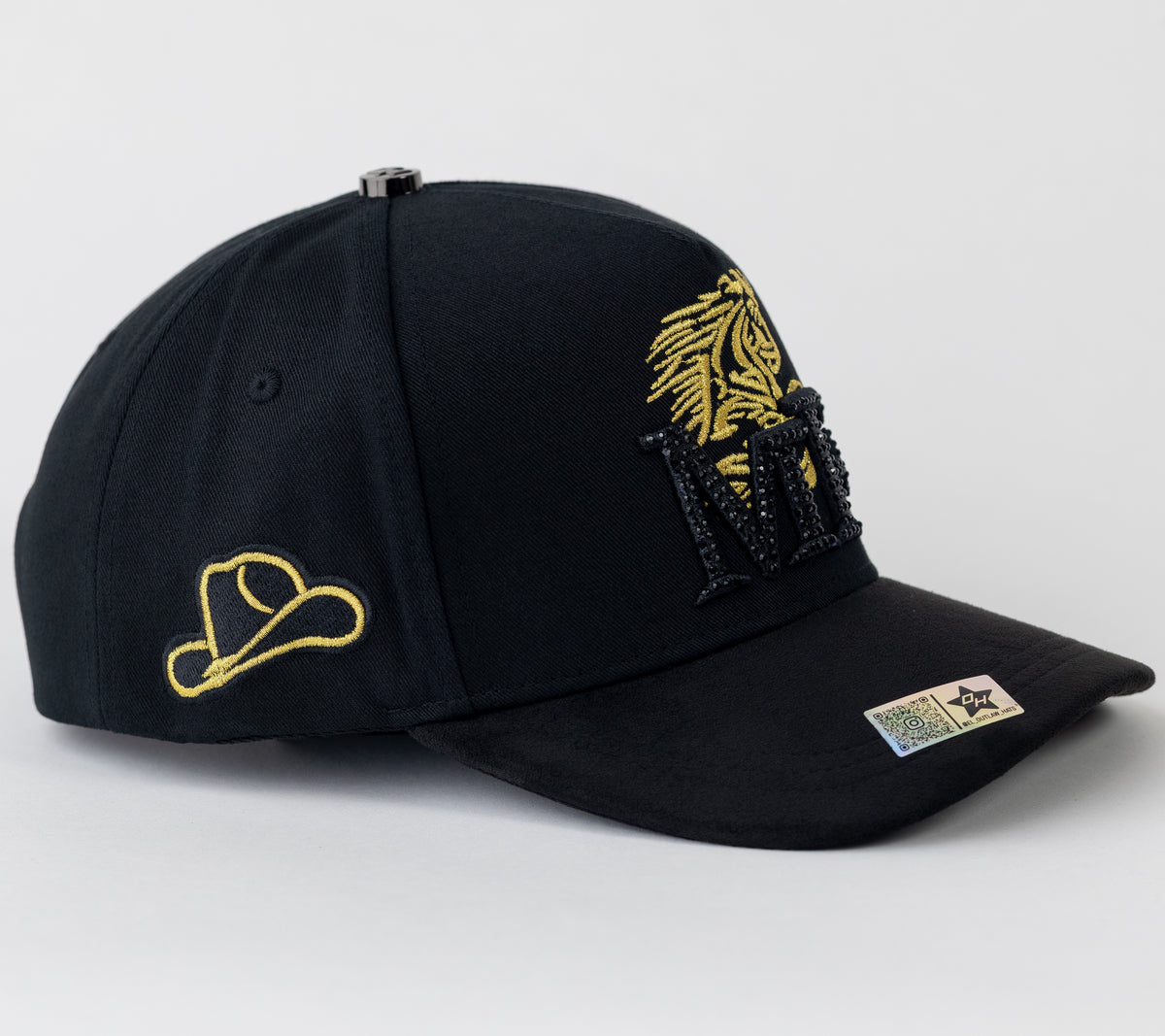 MF Black Cotton Cap/Suede Visor Snapback-Outlaw Hats