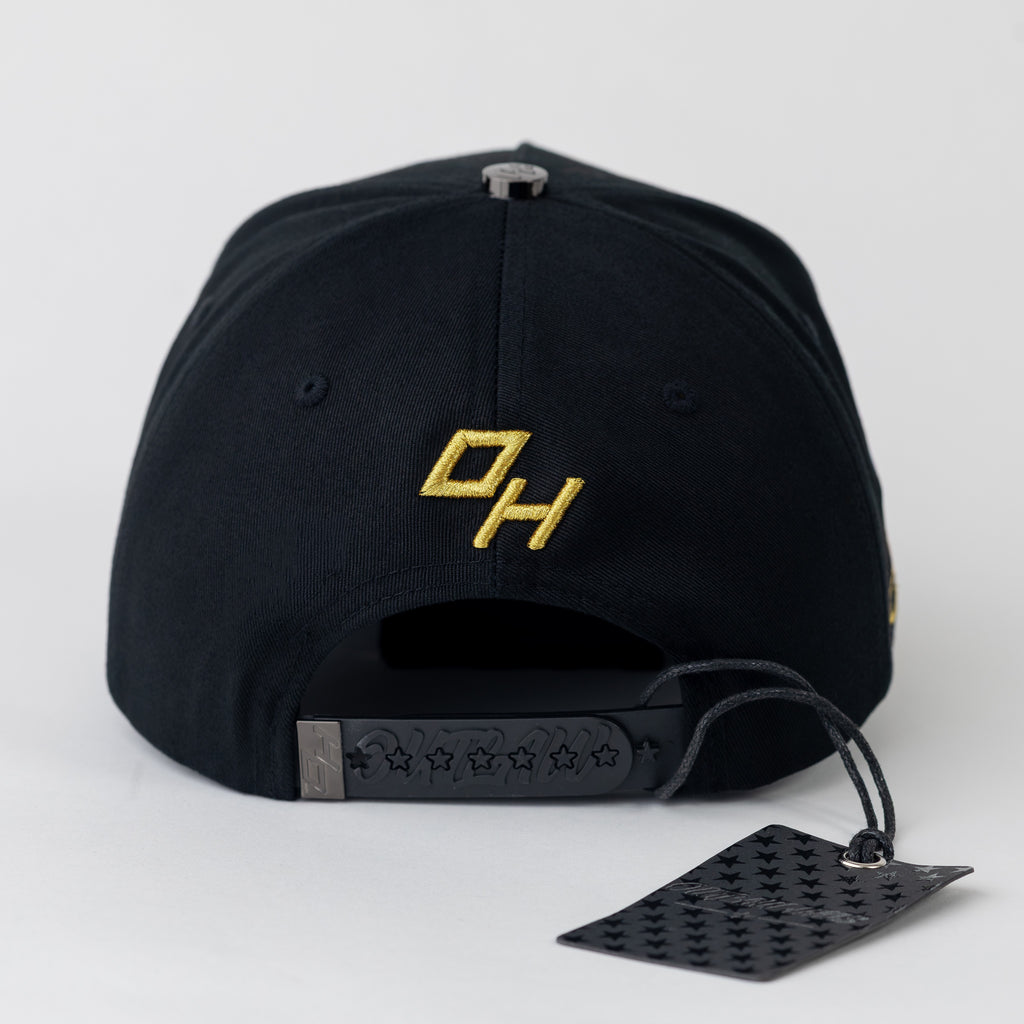 MF Black Cotton Cap/Suede Visor Snapback-Outlaw Hats