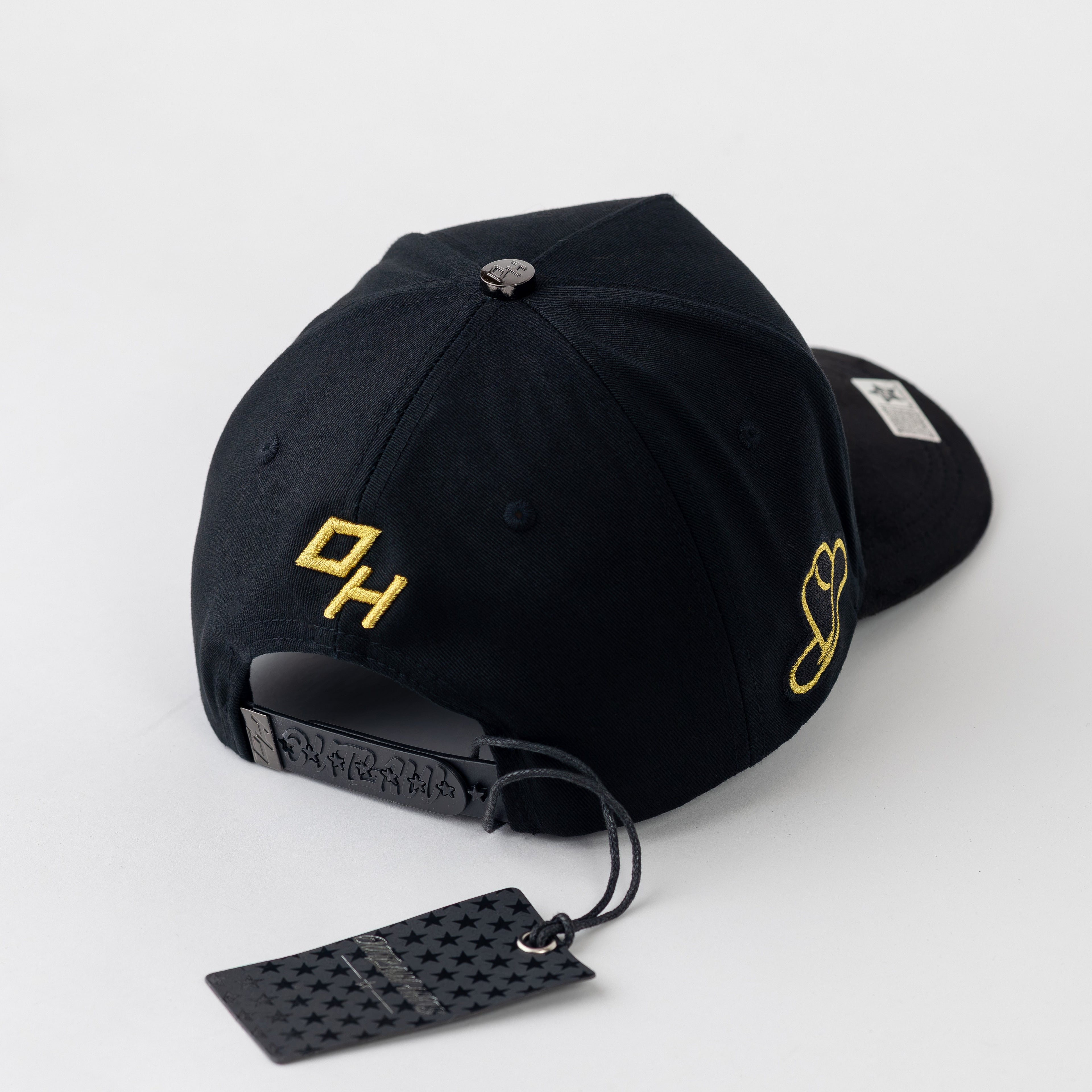 MF Black Cotton Cap/Suede Visor Snapback-Outlaw Hats
