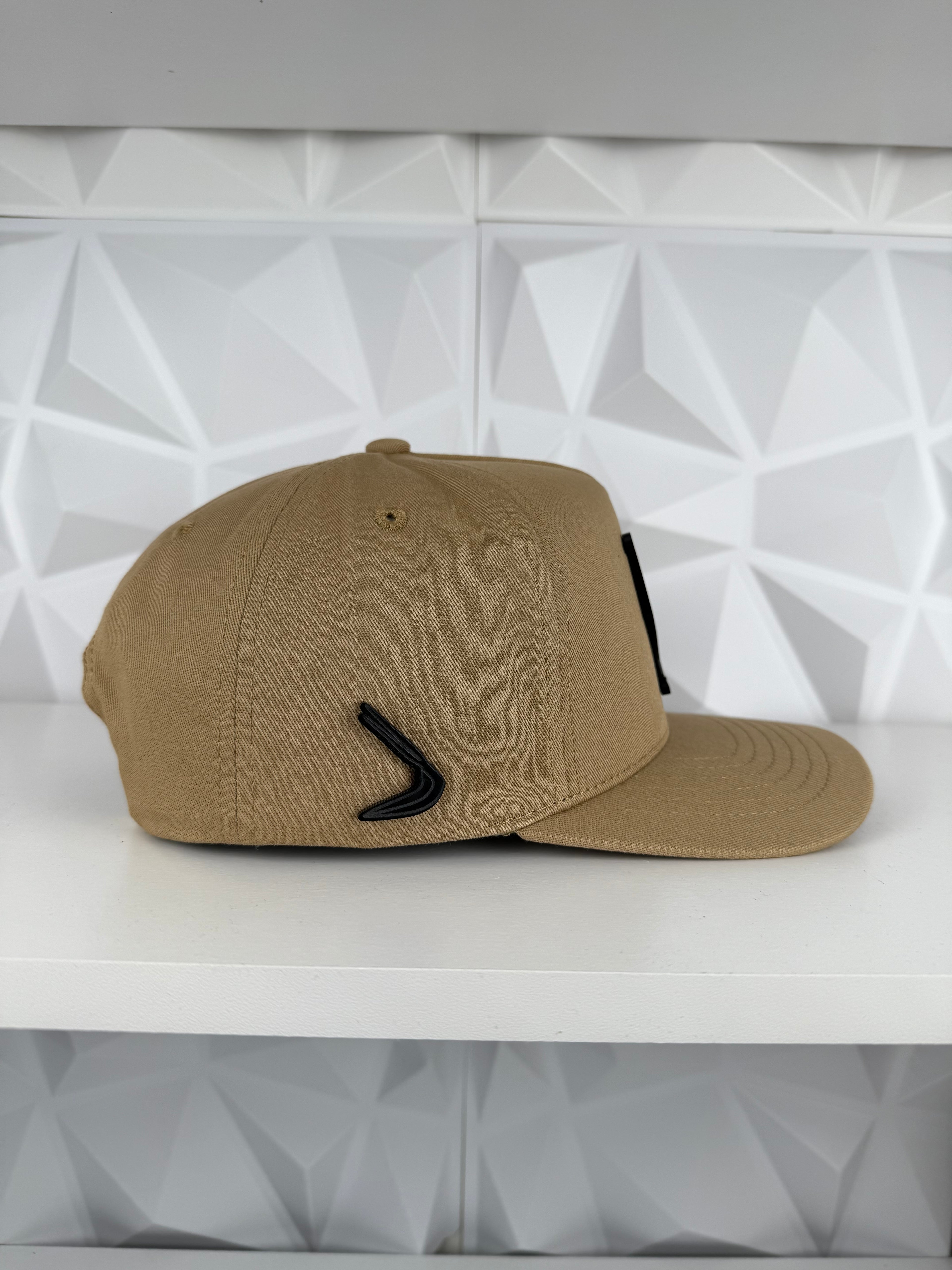 Gallo black plate SnapBack hat-khaki