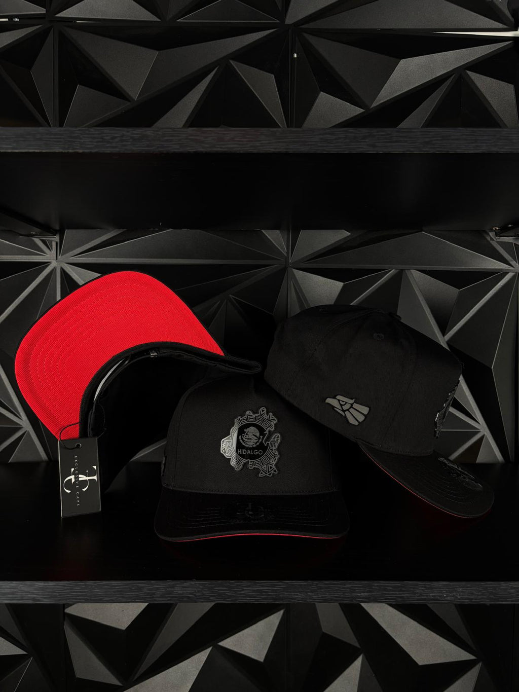 Hidalgo México estado SnapBack Hat-Black/Red Visor Cotton Cap