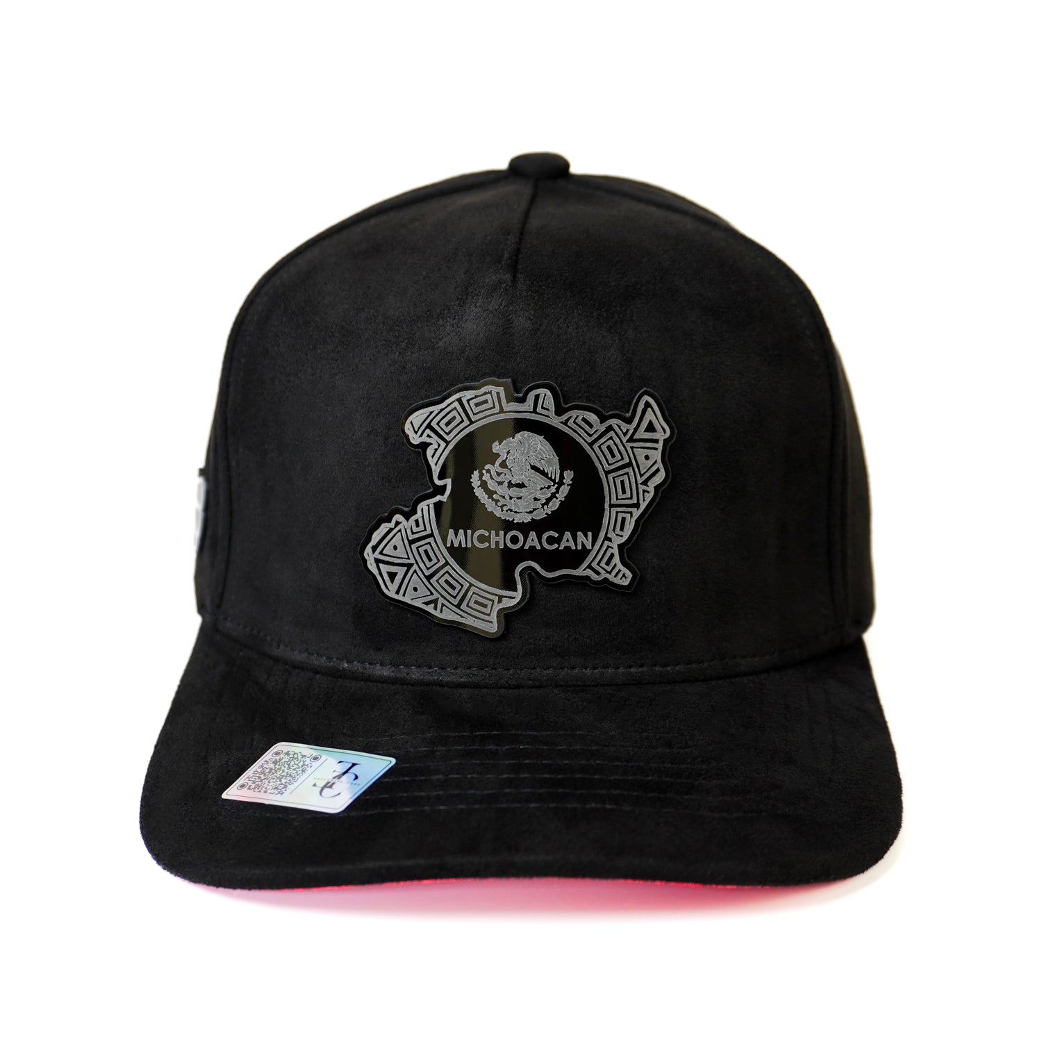 Michoacán México SnapBack Hat-Black/Red Suede