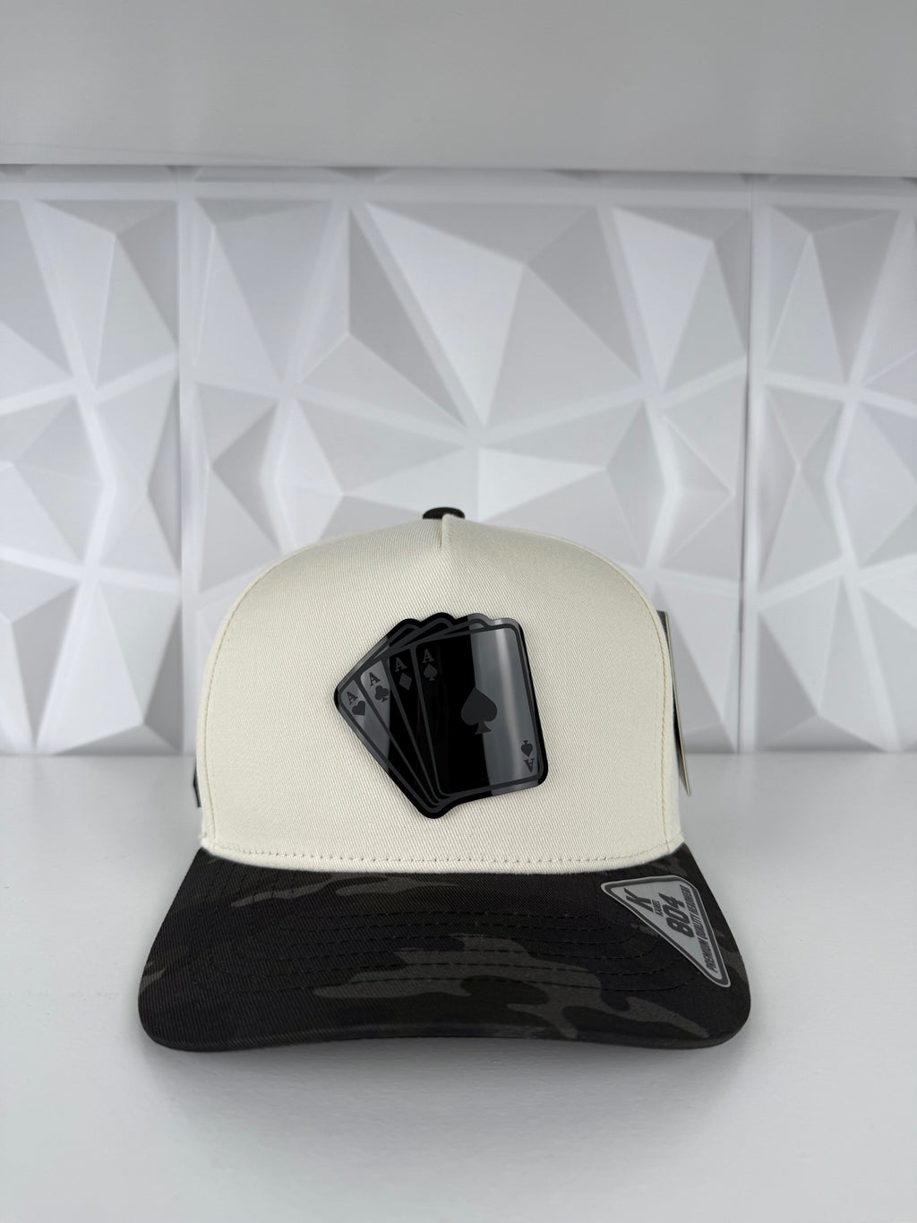 Poker placa SnapBack gorra-natural/camuflaje