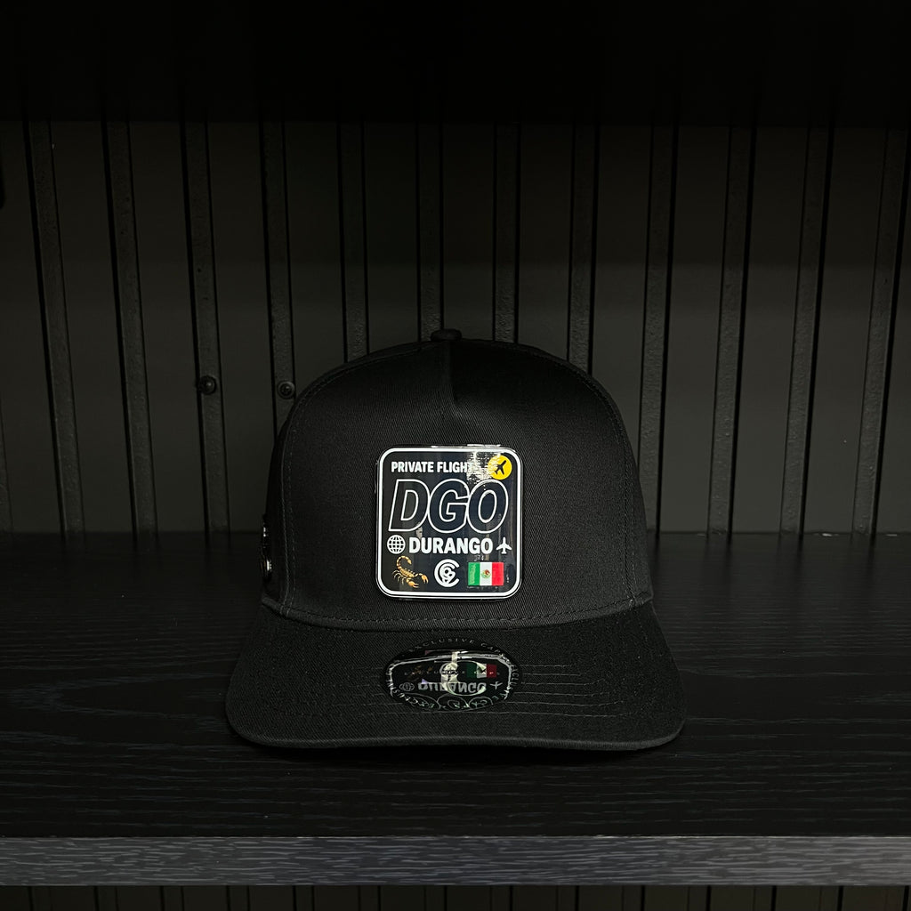 Exclusive Durango Private Flight SnapBack Hat - Black/Red Cotton Cap