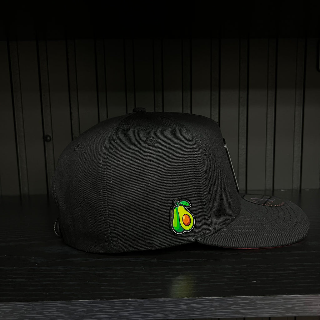 Exclusive Michoacan Private Flight SnapBack Hat - Black/Red Cotton Cap