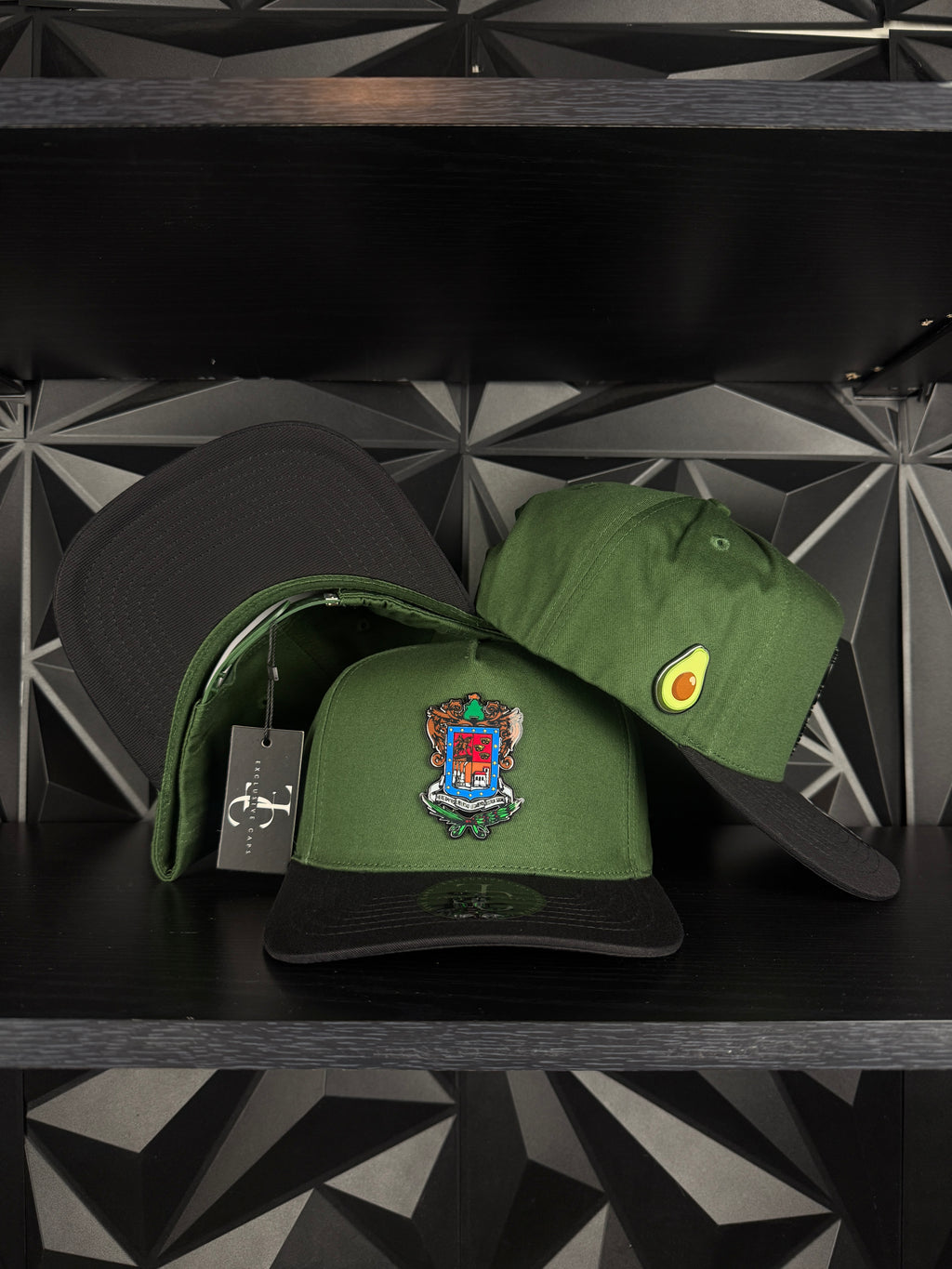 Exclusive caps escudo de Michoacán SnapBack hat-Green/black Cotton
