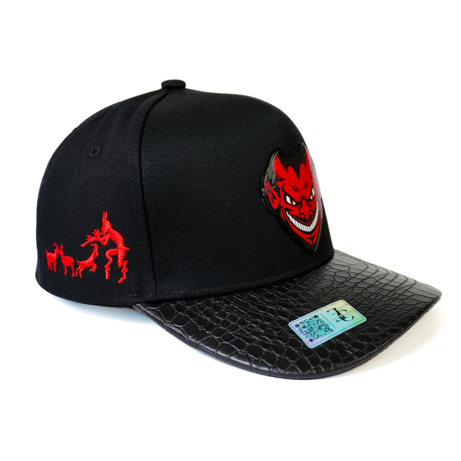 Diablo Rojo SnapBack Hat- Black Visor Snake