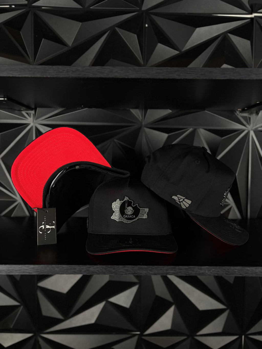 Oaxaca México estado SnapBack Hat-Black/Red Visor Cotton Cap