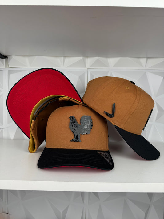 Gallo black plate SnapBack hat-Brown/black