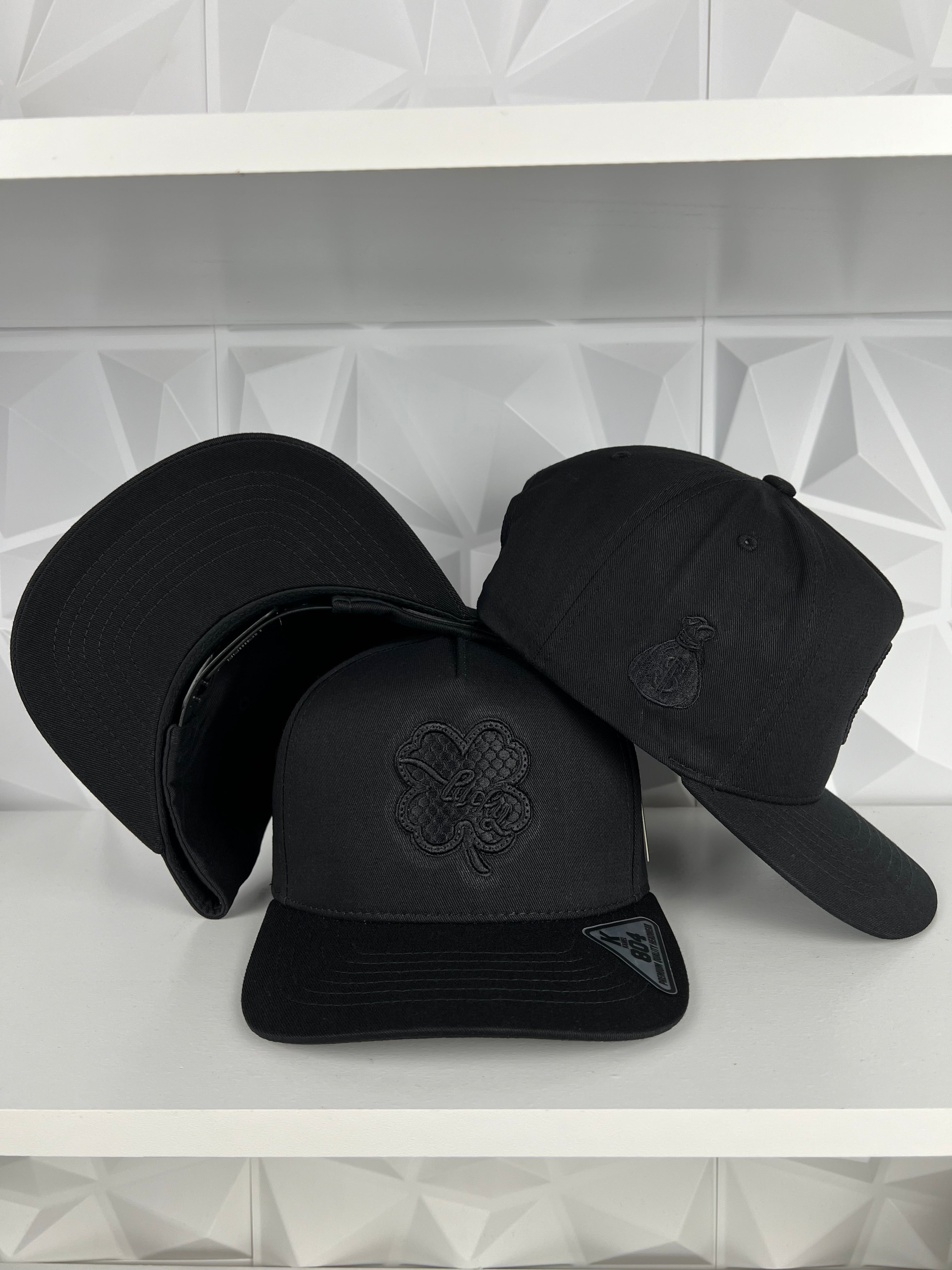 Trébol lucky SnapBack gorra- negra