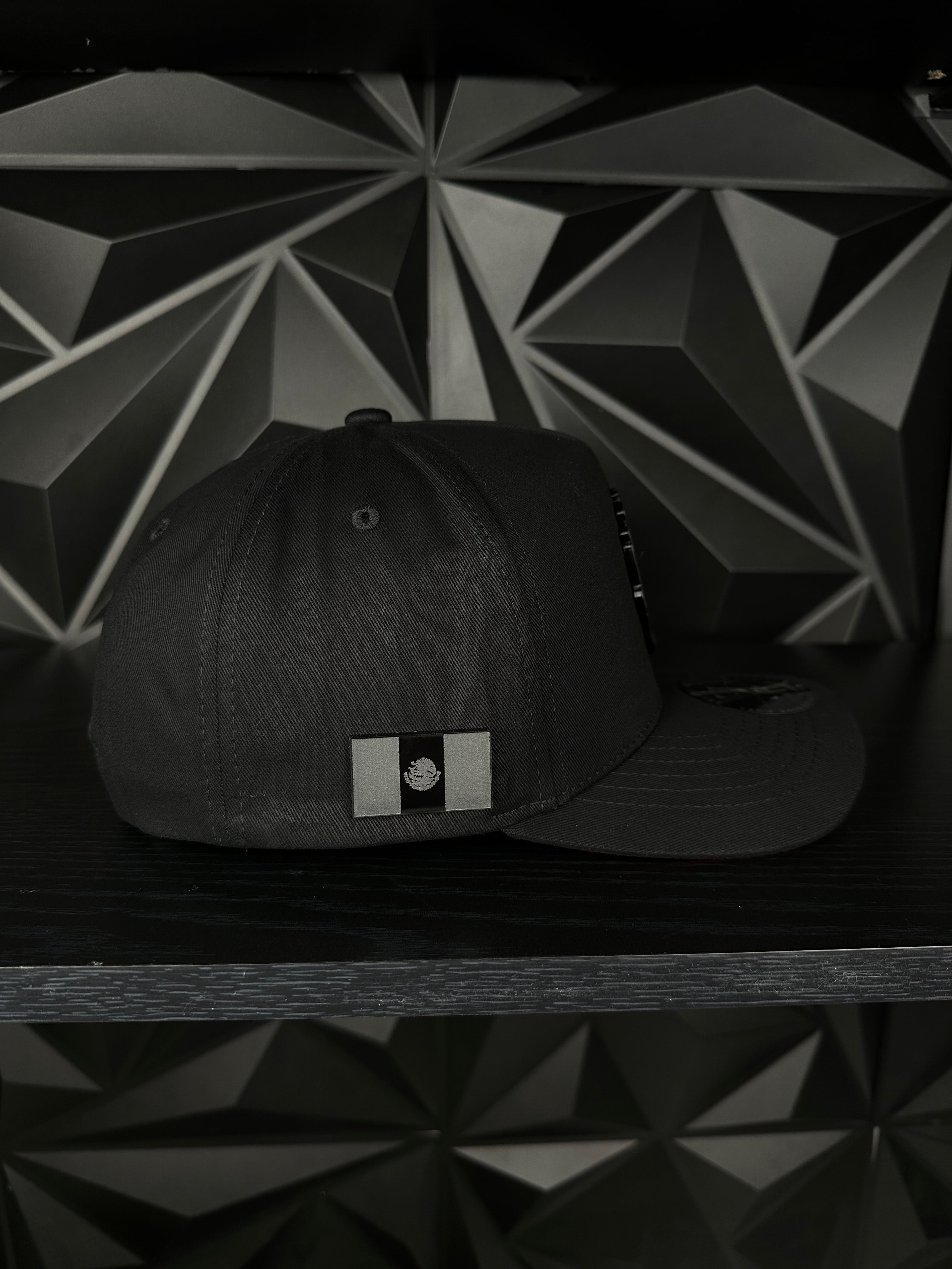 México Calavera SnapBack Gorra-Negra/Roja