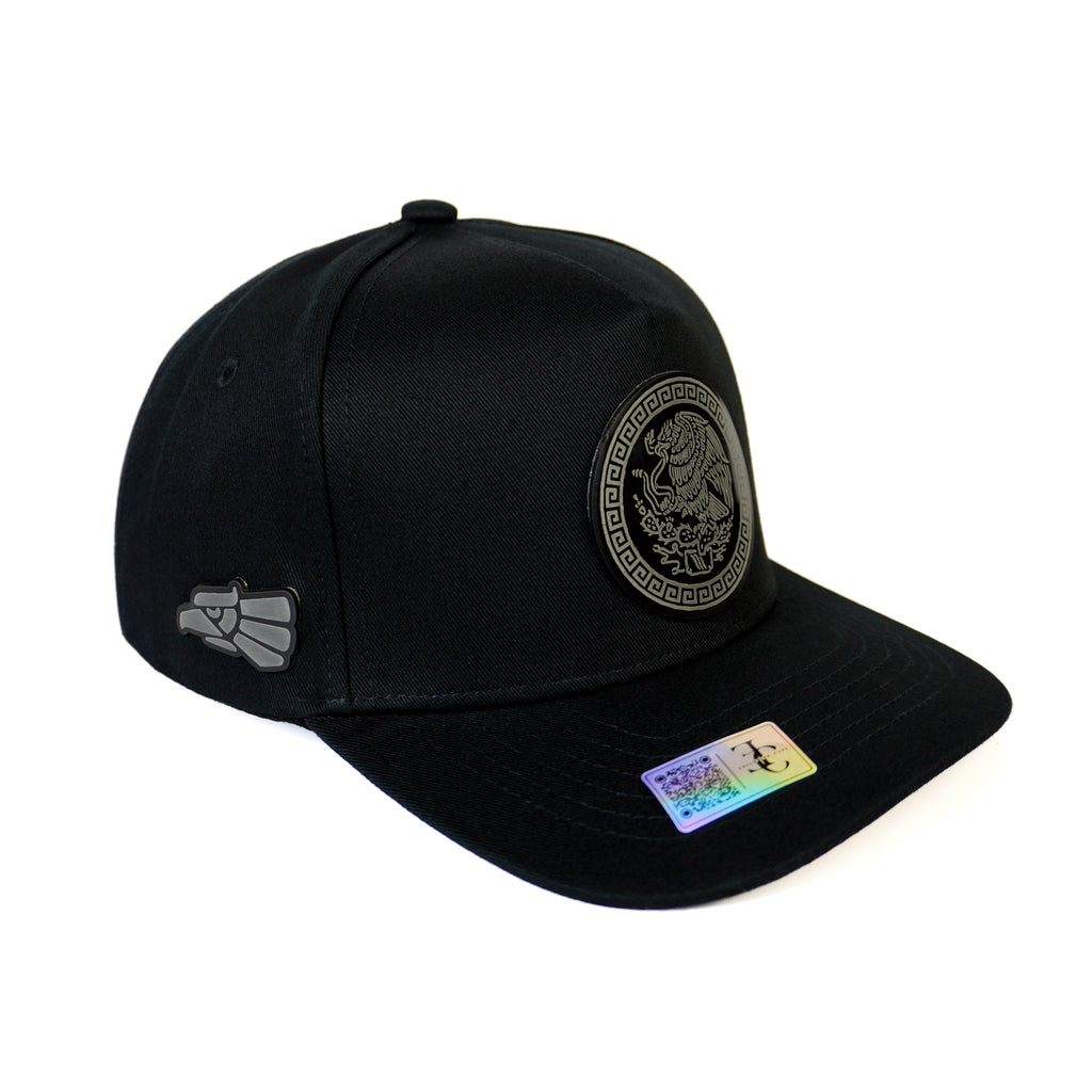 México Plate SnapBack Hat-Black