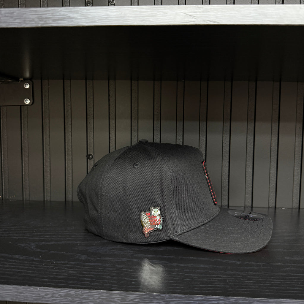Exclusive Santa Muerte Red SnapBack Hat-Black/Red