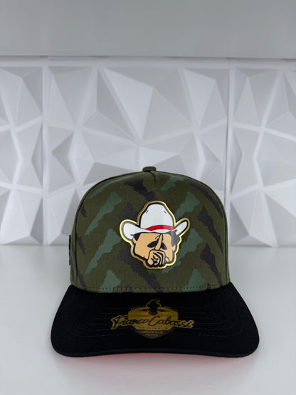 Mitotes Placa SnapBack gorra-verde camuflaje