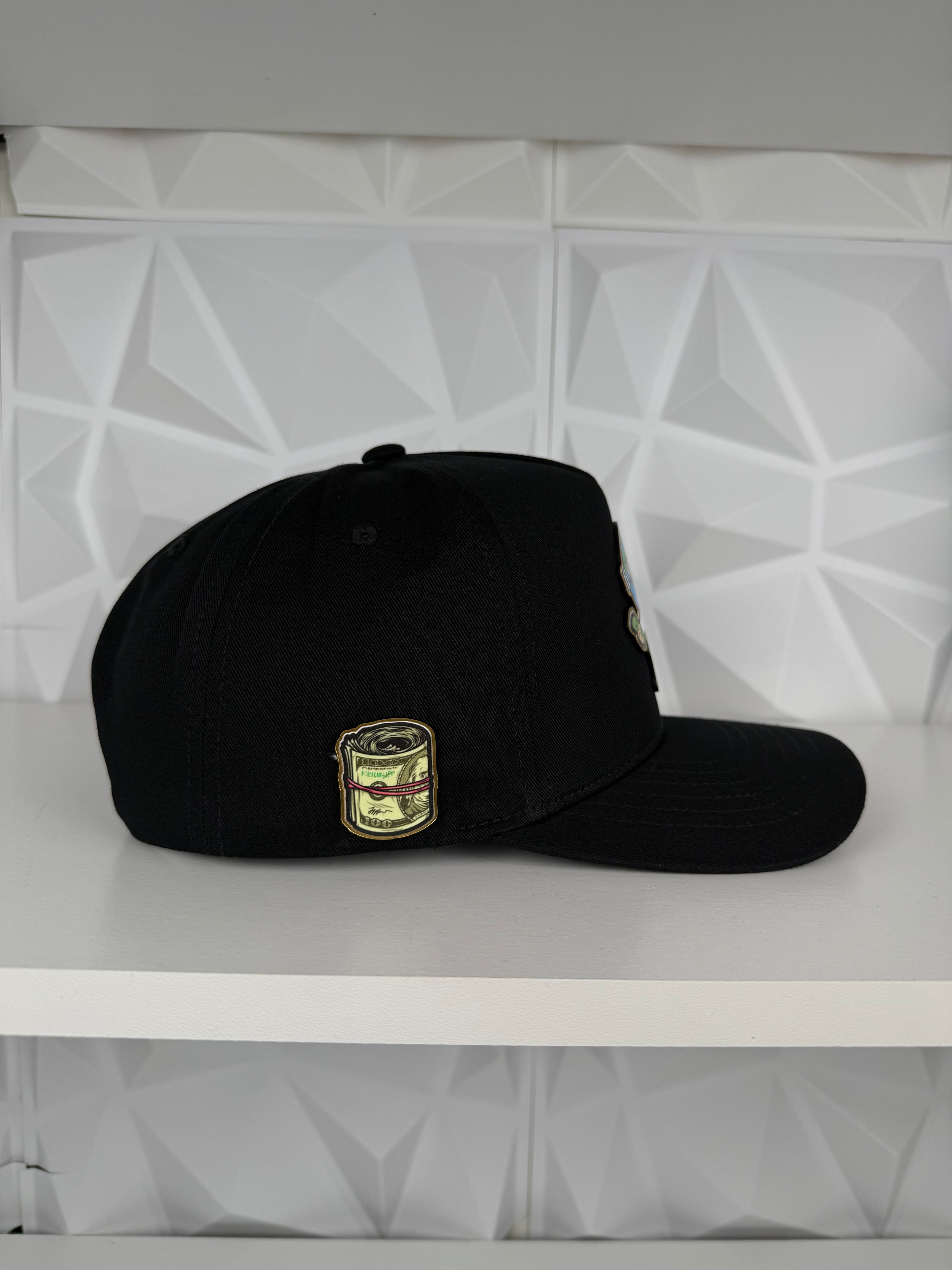 Simi Placa SnapBack Gorra-Negra