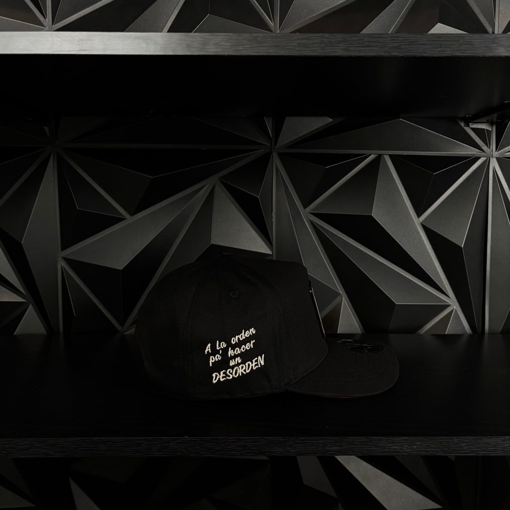 Exclusive Caps La Oveja Negra SnapBack Hat- Black/Red Cotton Cap