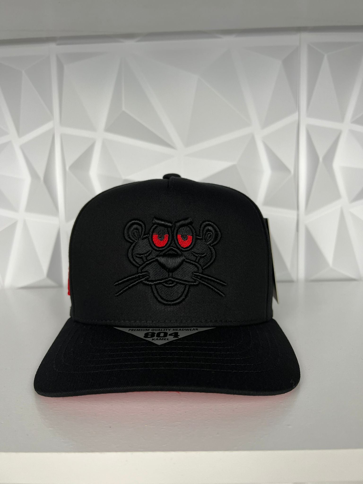 Black Panther SnapBack Hat-Black/Red