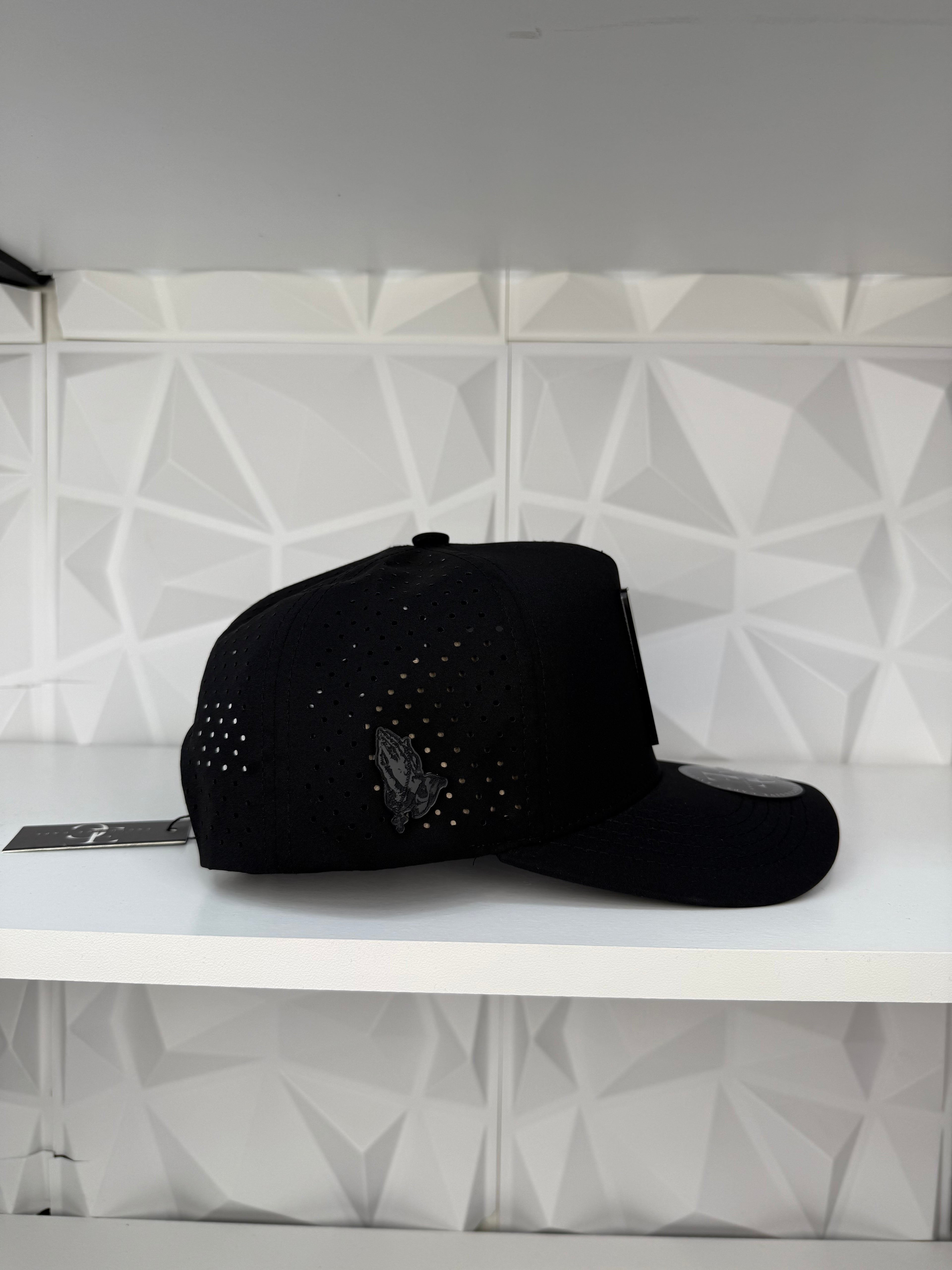 San Judas Tadeo color plate SnapBack Gorra- negro hydro
