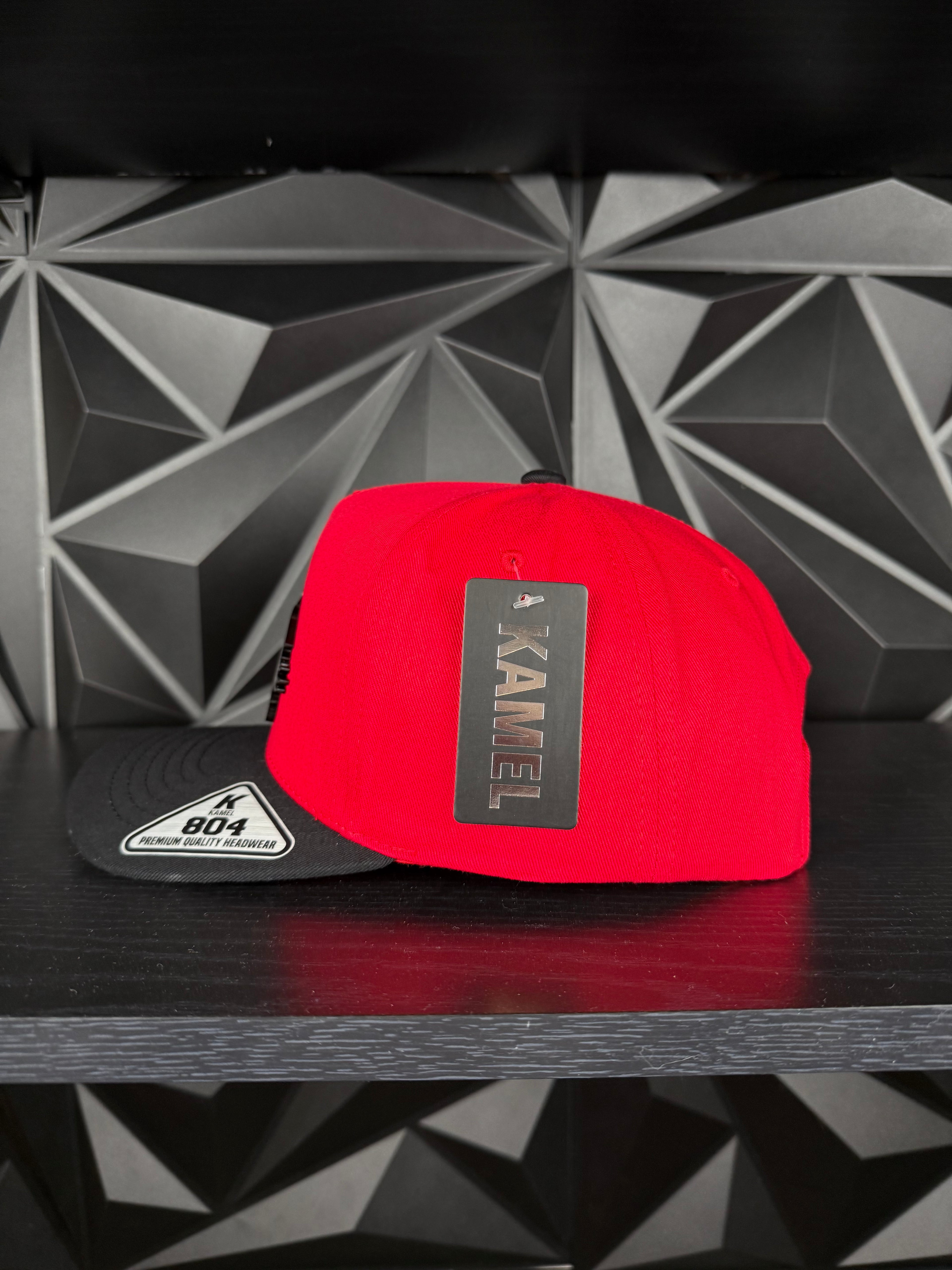 Caballo SnapBack Gorra-Roja/Negra