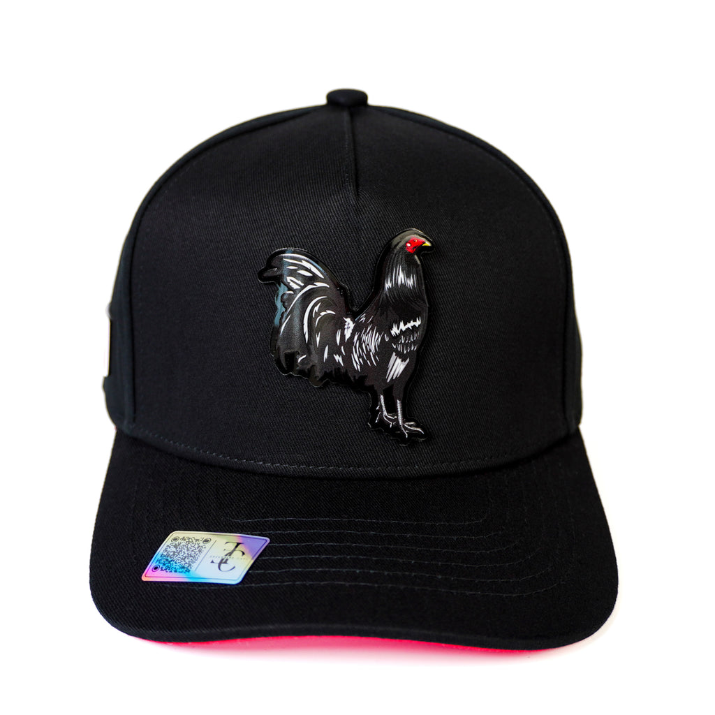 Gallo Negro Snapback — Negro/Rojo