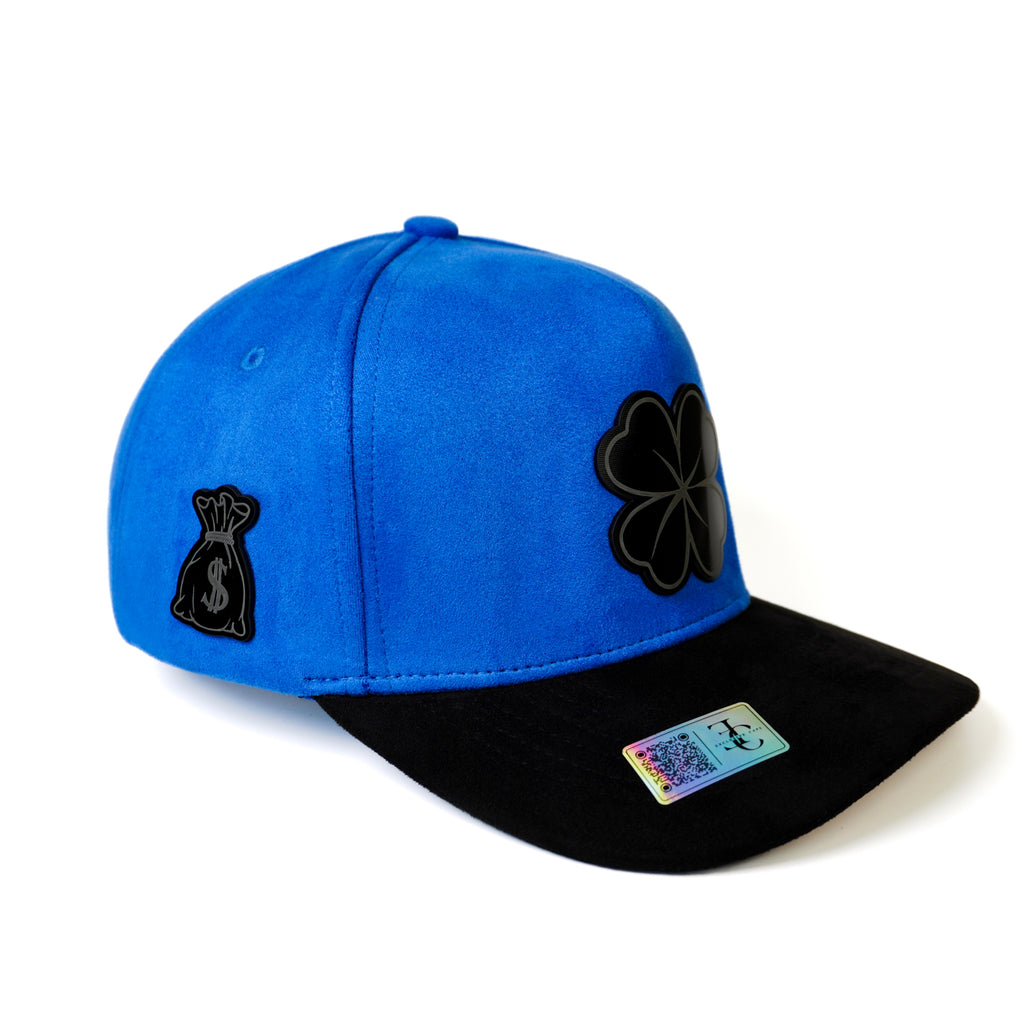 Trébol Placa Snapback Hat- Blue Suede