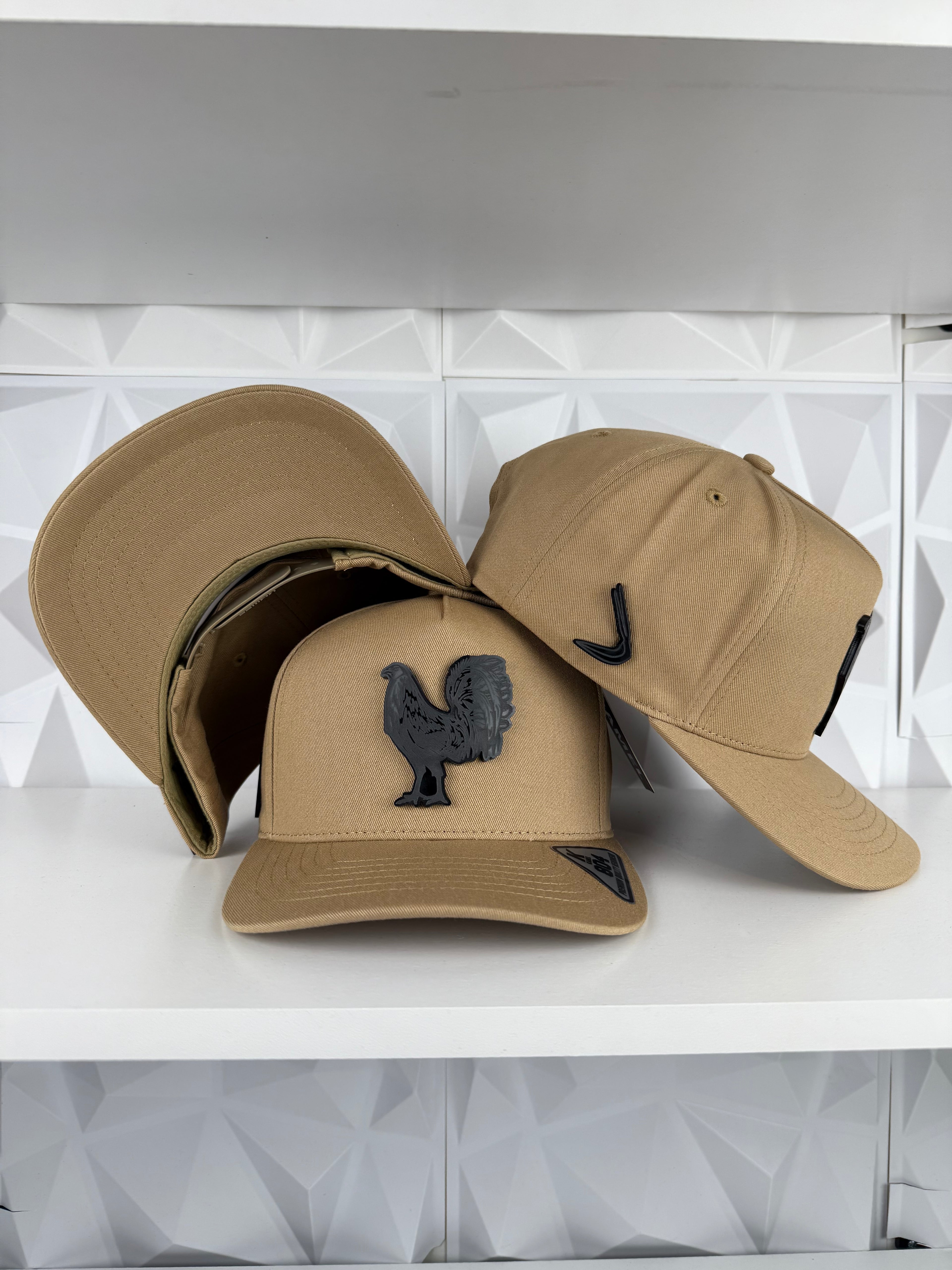 Gallo black plate SnapBack hat-khaki