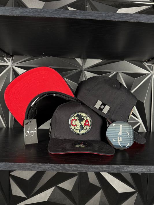 América SnapBack hat-black Black/Red Aztec Color