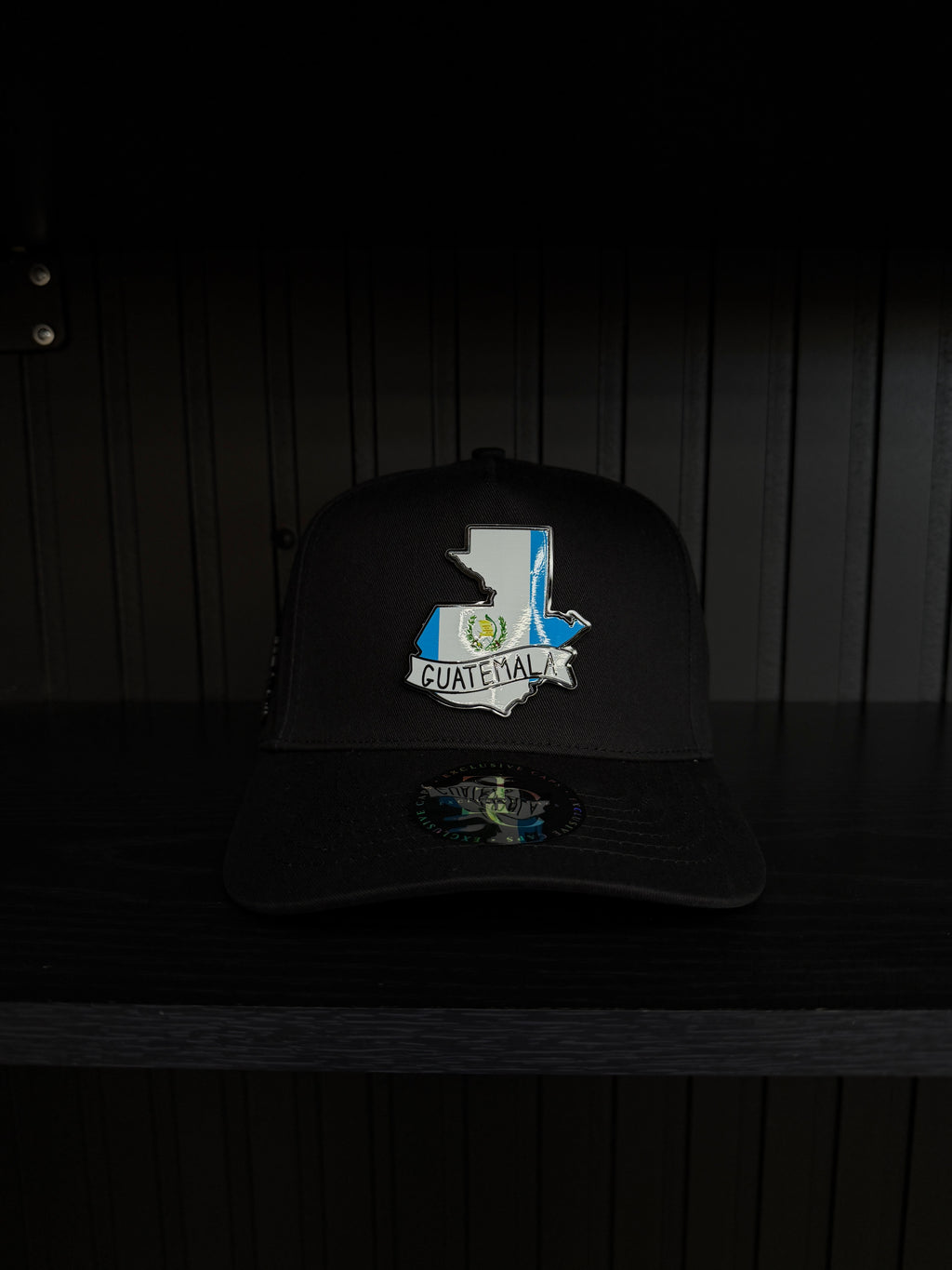 Exclusive Guatemala Plate SnapBack Hat-Black Cotton