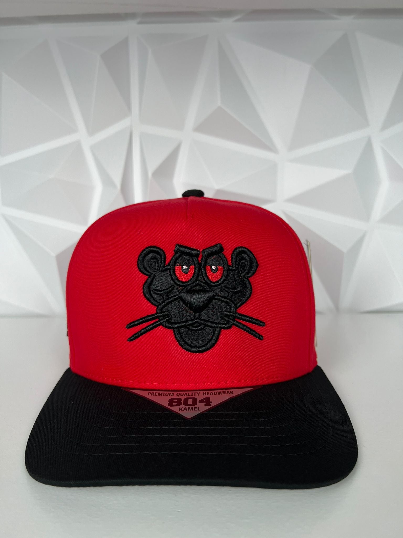 Black Panther SnapBack Hat-Red/Black