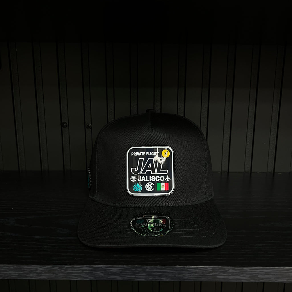 Exclusive Jalisco Private Flight SnapBack Hat - Black/Red Cotton Cap